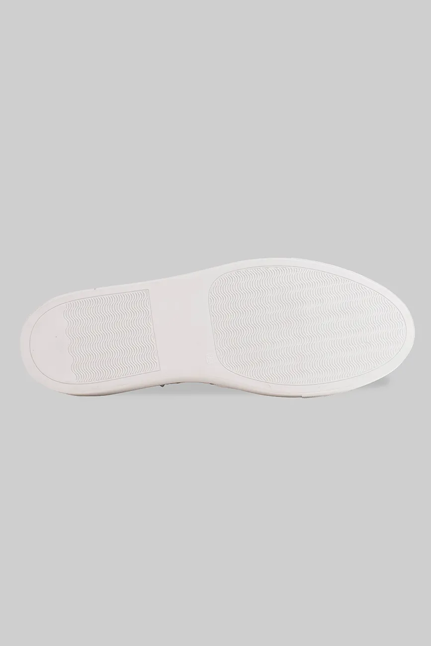Sneaker aus weissem Hirschleder