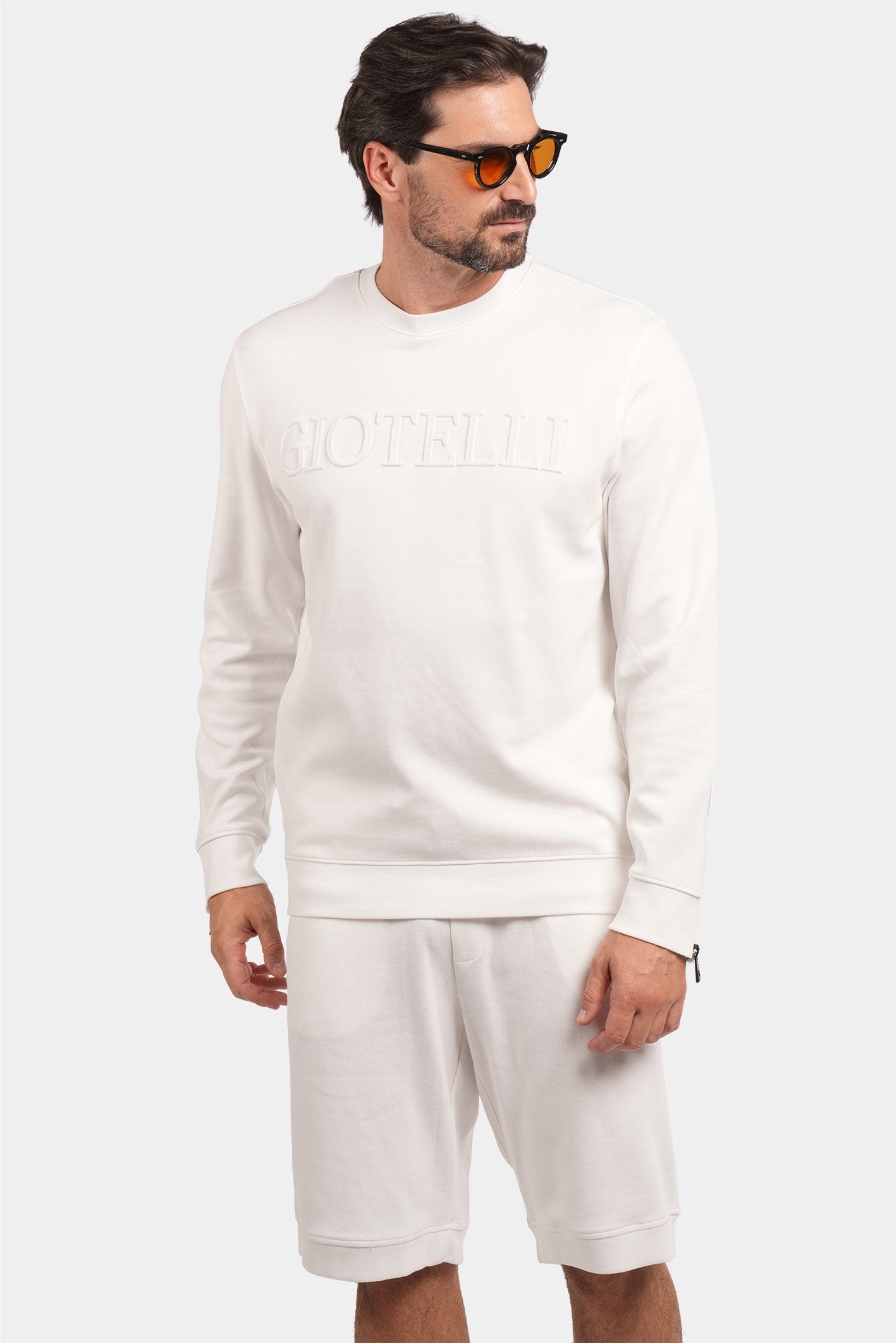 White tracksuit made of cotton blend