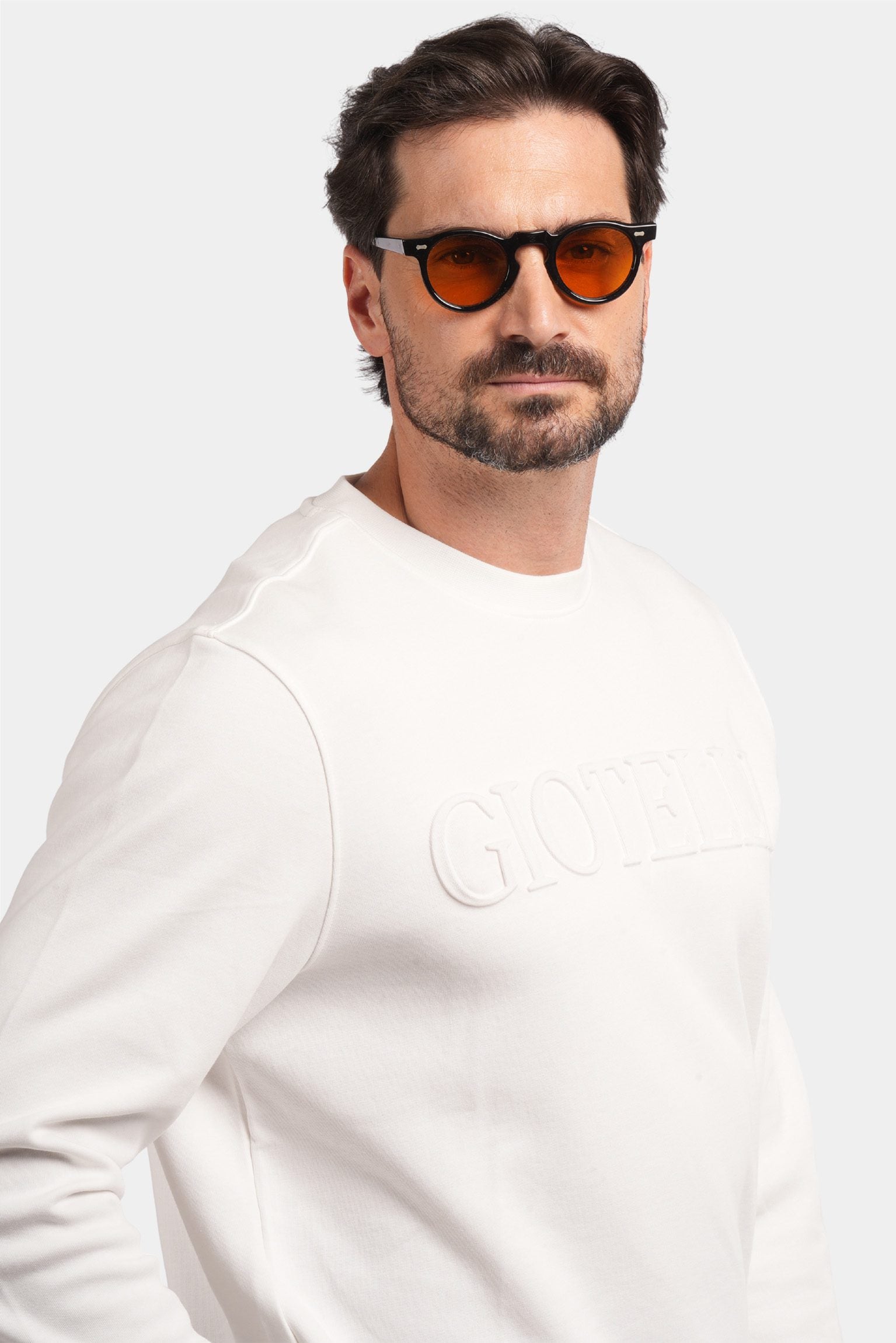 White tracksuit made of cotton blend
