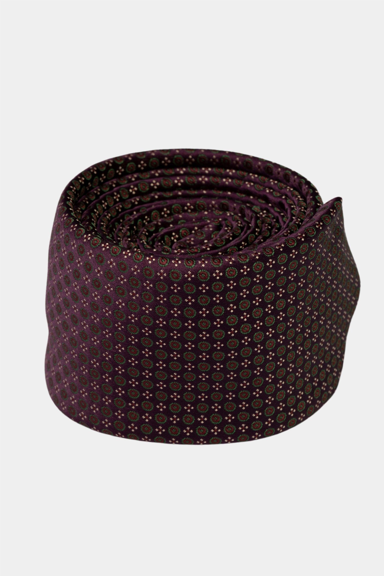 Bordeaux geometric microfiber tie