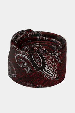 Bordofarbene Krawatte mit Paisley-Muster aus Mikrofaser