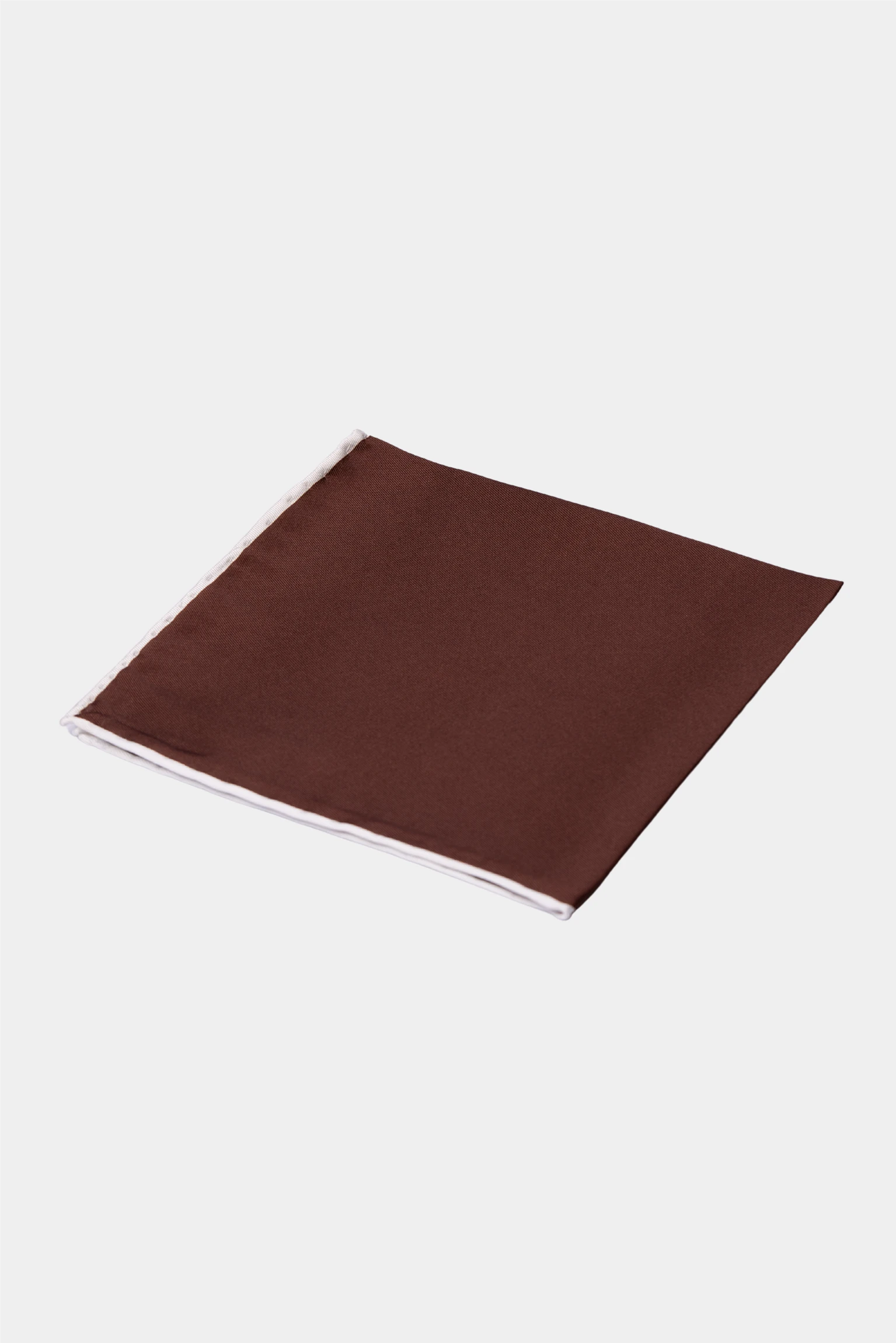 Brown microfiber pocket square