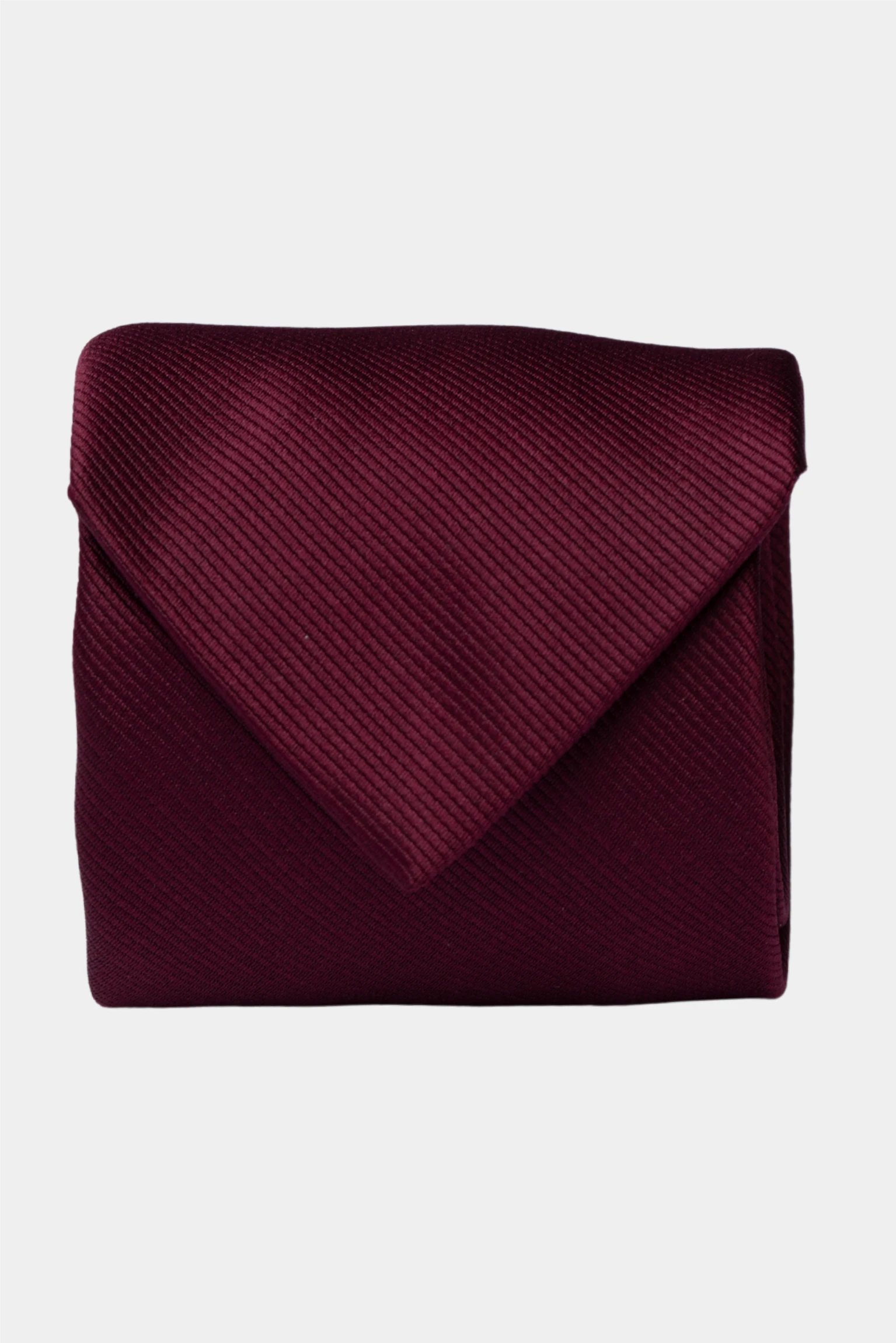 Bordeaux microfiber tie with diagonal textured weave
