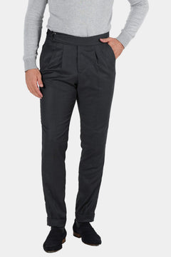 Graue Hose aus italienischer Wolle Tailored Fit