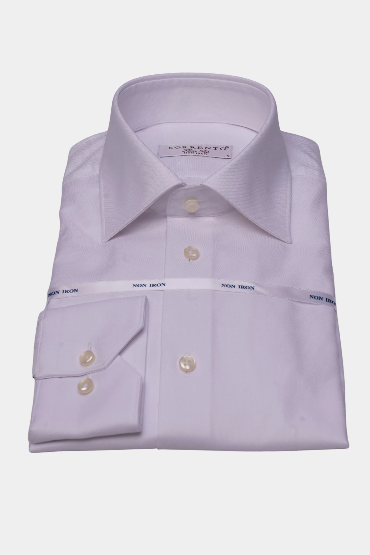 White cotton Oxford - non-iron