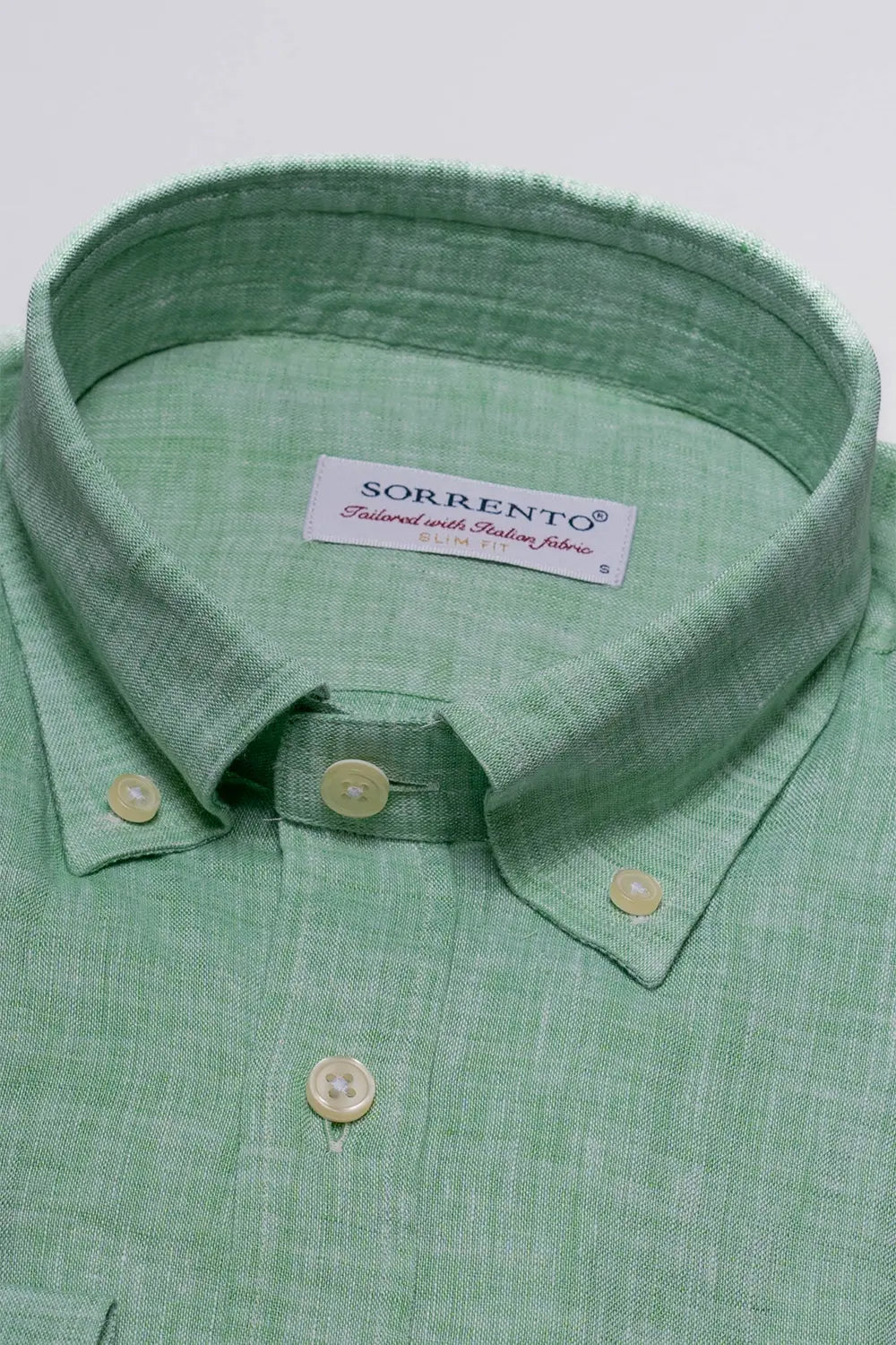 Hellgrünes Slim Fit Hemd aus Twill