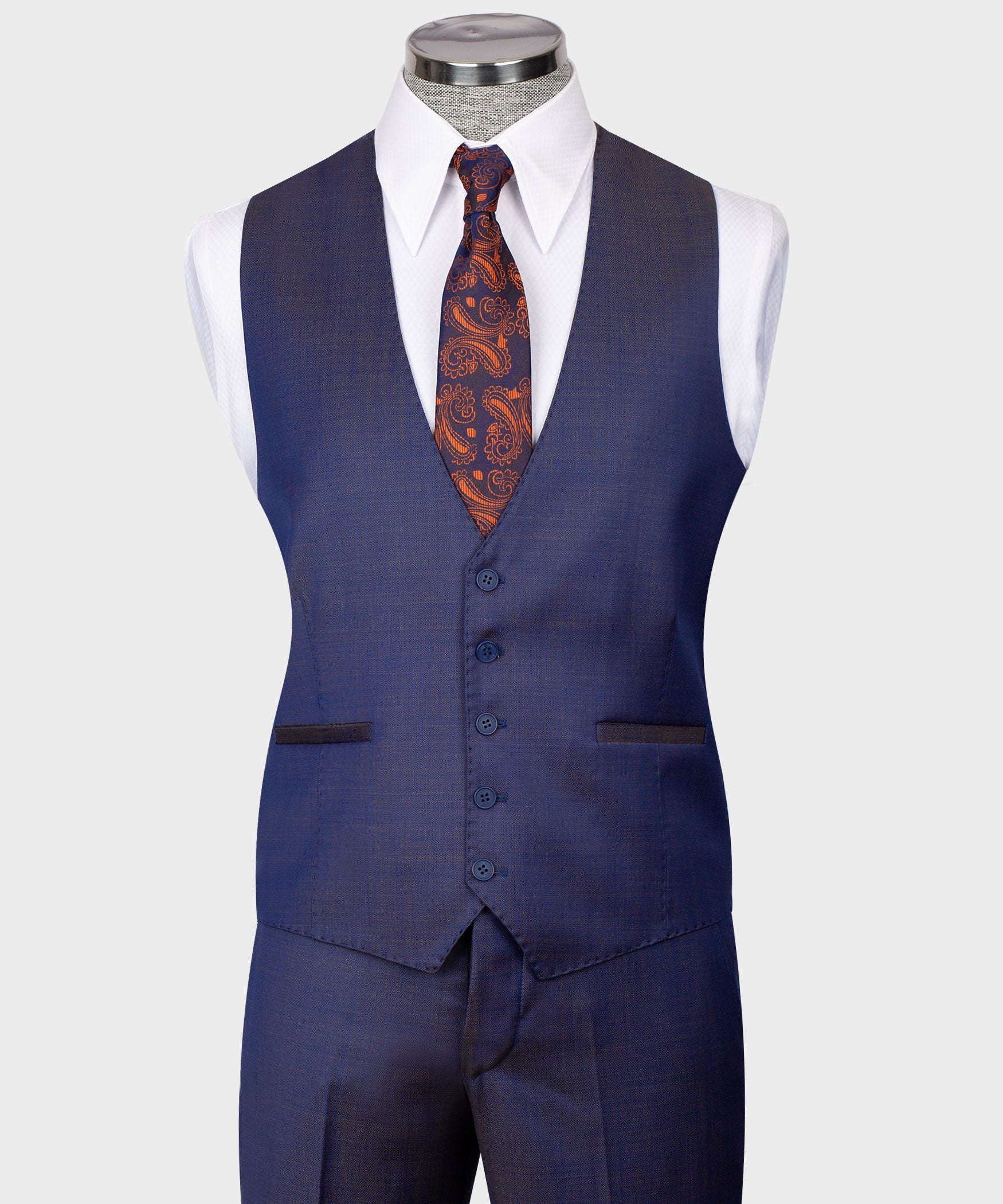 Navy blauer einreihiger Anzug in moderner fit