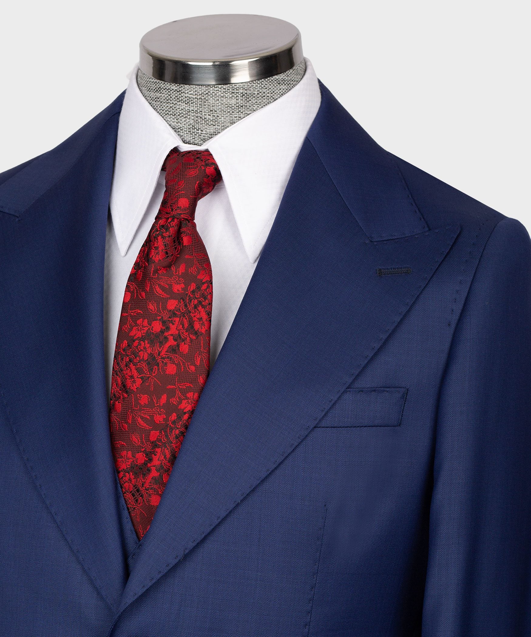 Navy blau Modern Fit Einreihiger Anzug