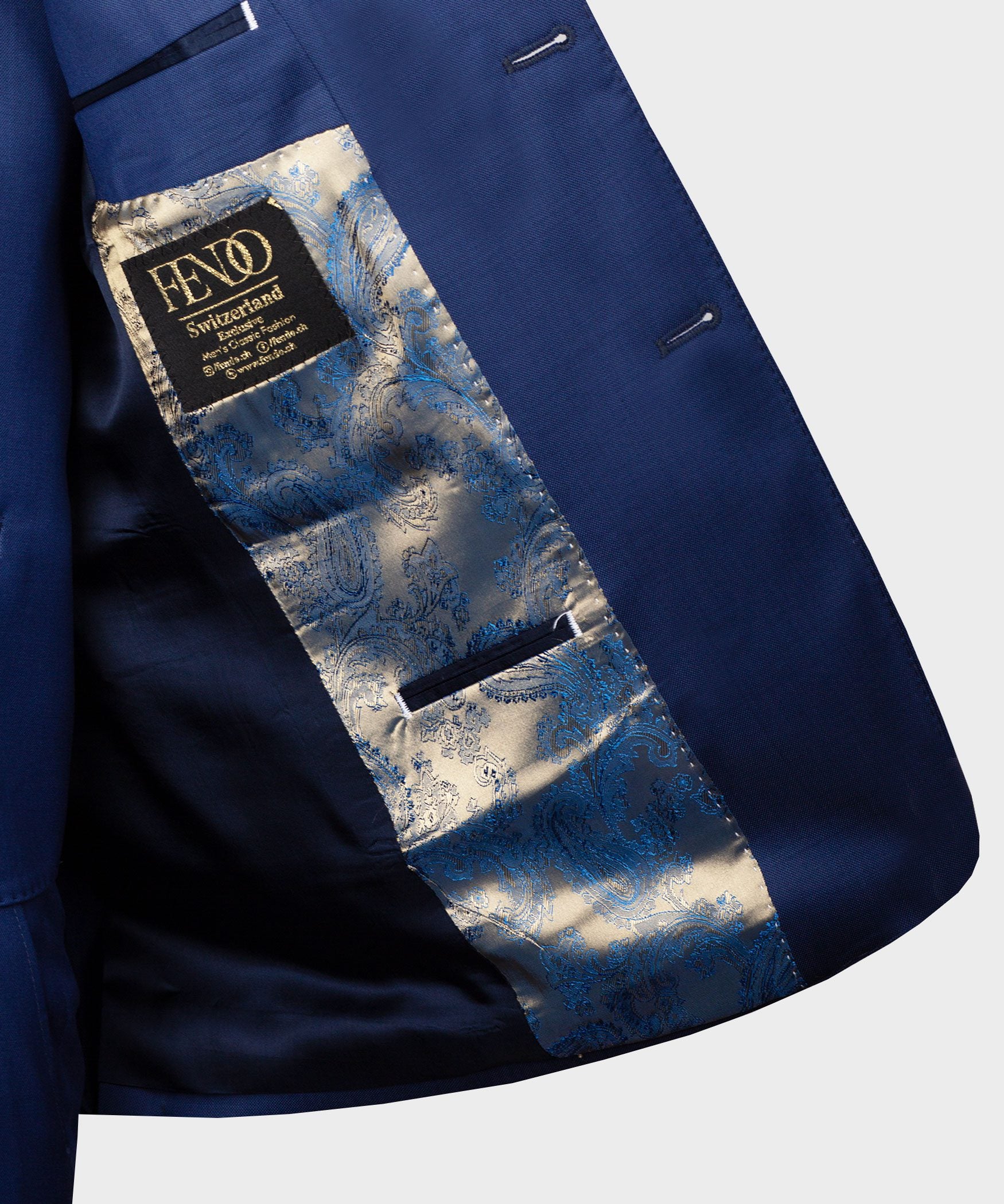 Navy blau Modern Fit Einreihiger Anzug