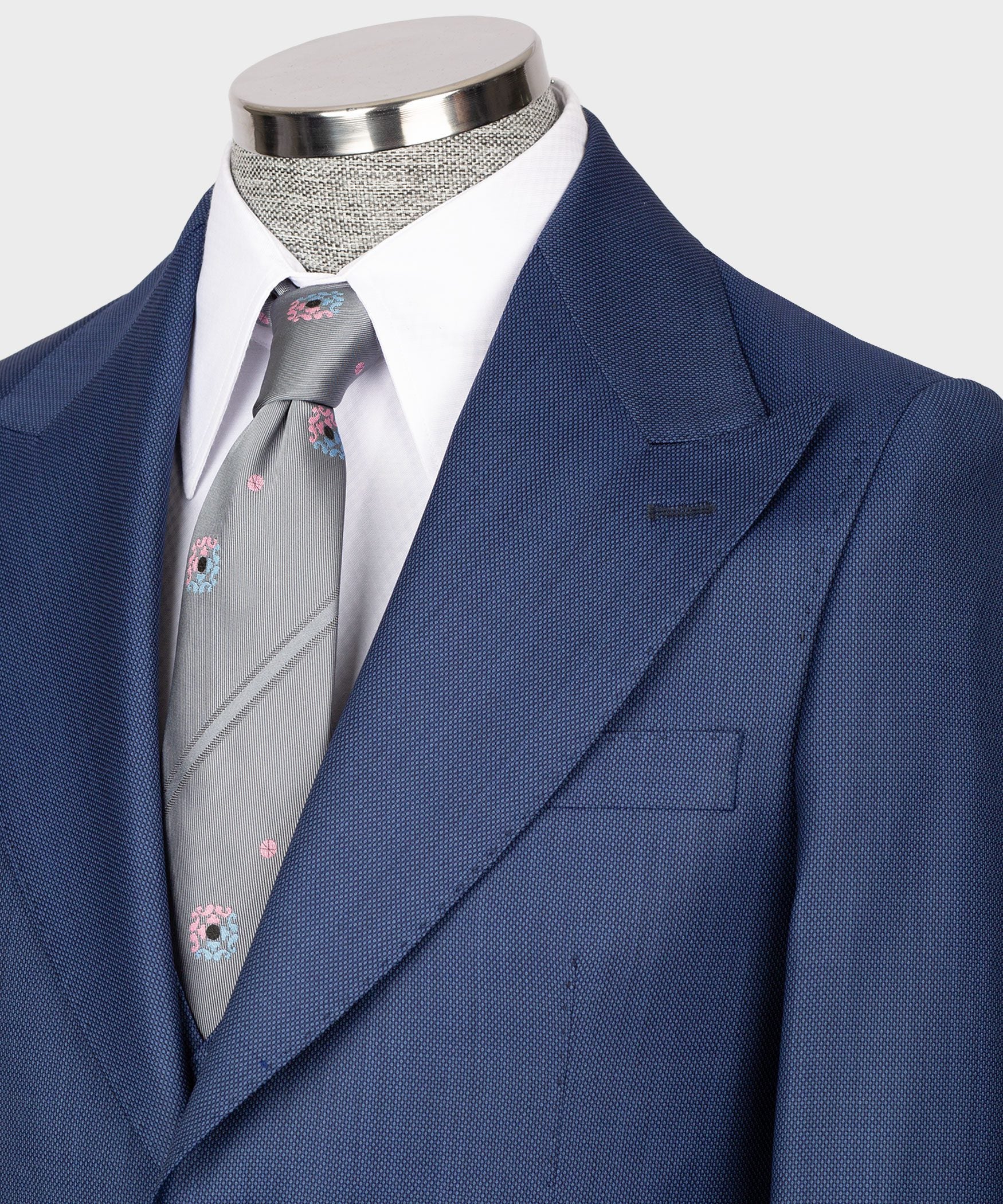 Blue modern fit single-breasted suit