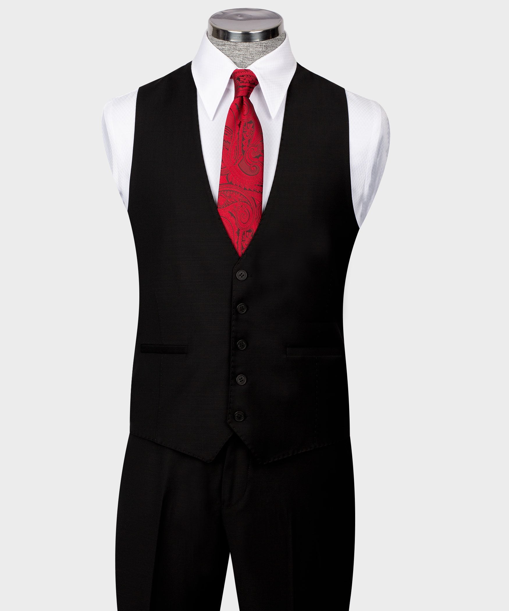 Schwarzer einreihiger Anzug Modern Fit