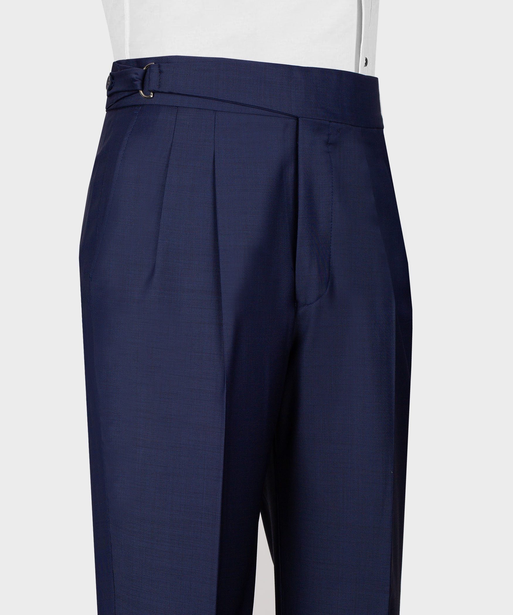 Navy blau Modern Fit Zweireiher Anzug