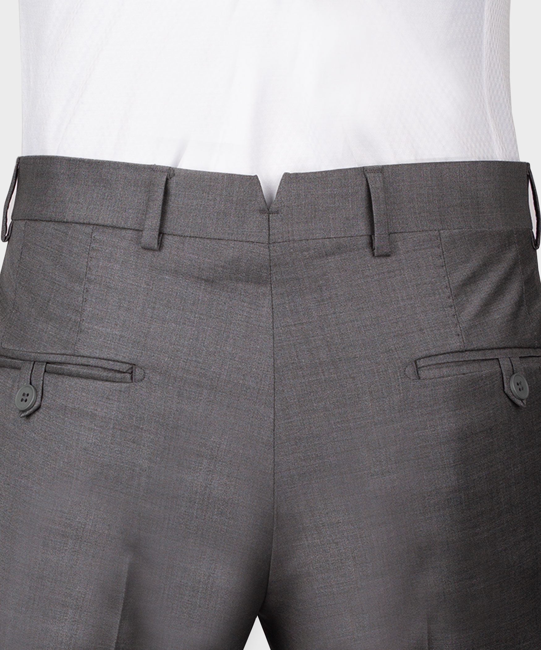 Grauer Modern Fit Einreihiger Handarbeit