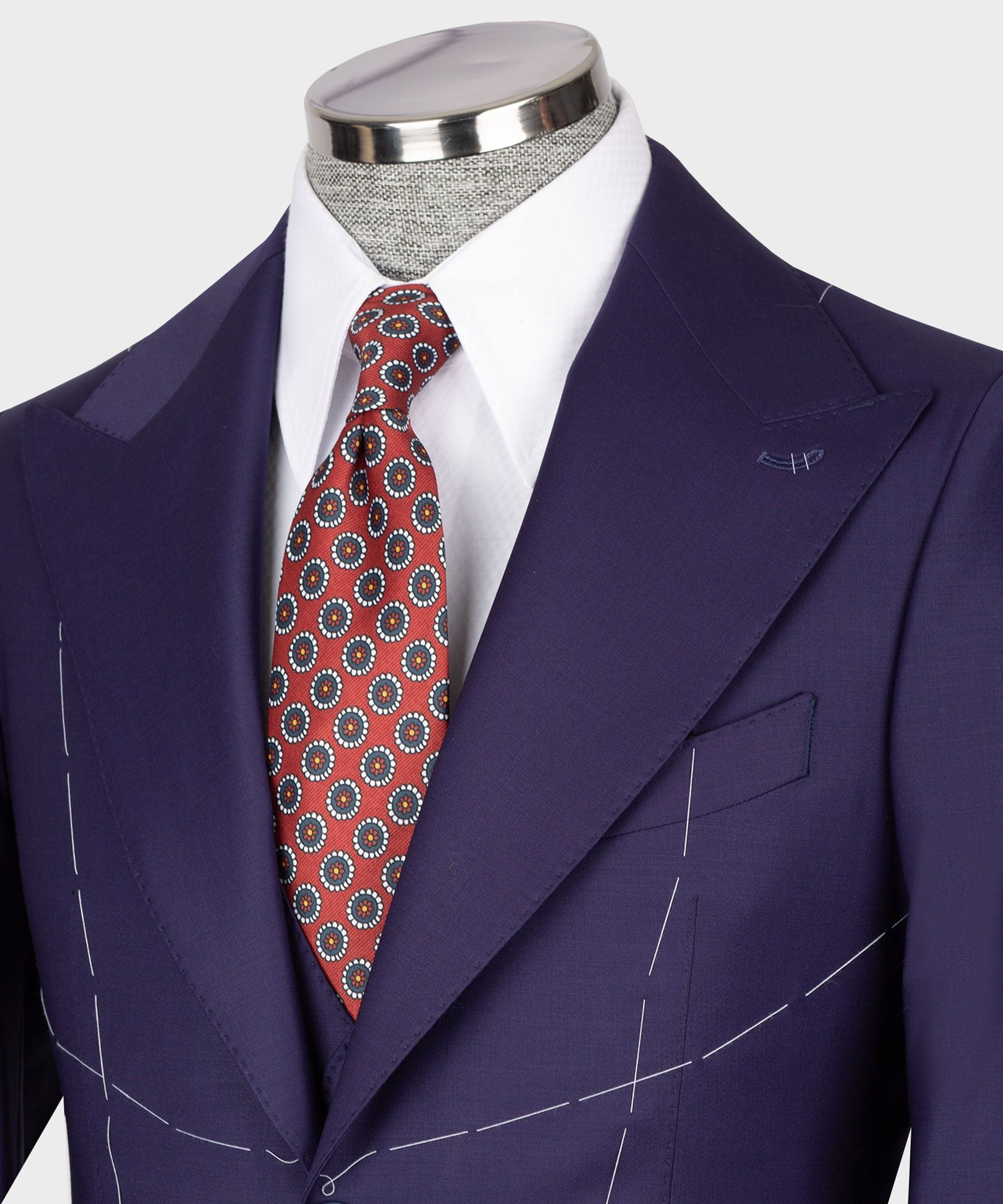 Violet Modern Fit Single-breasted Handmade