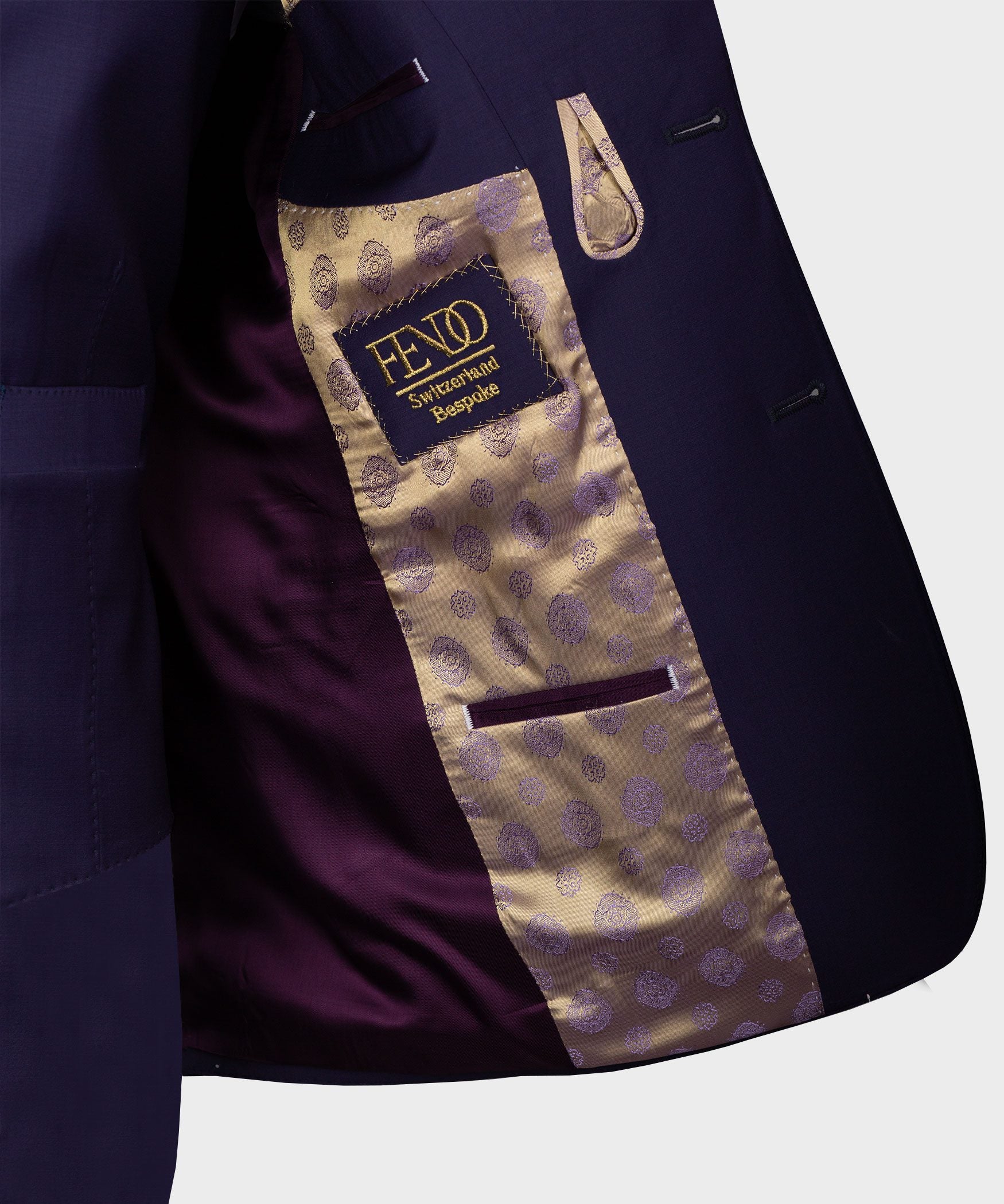 Violet Modern Fit Single-breasted Handmade