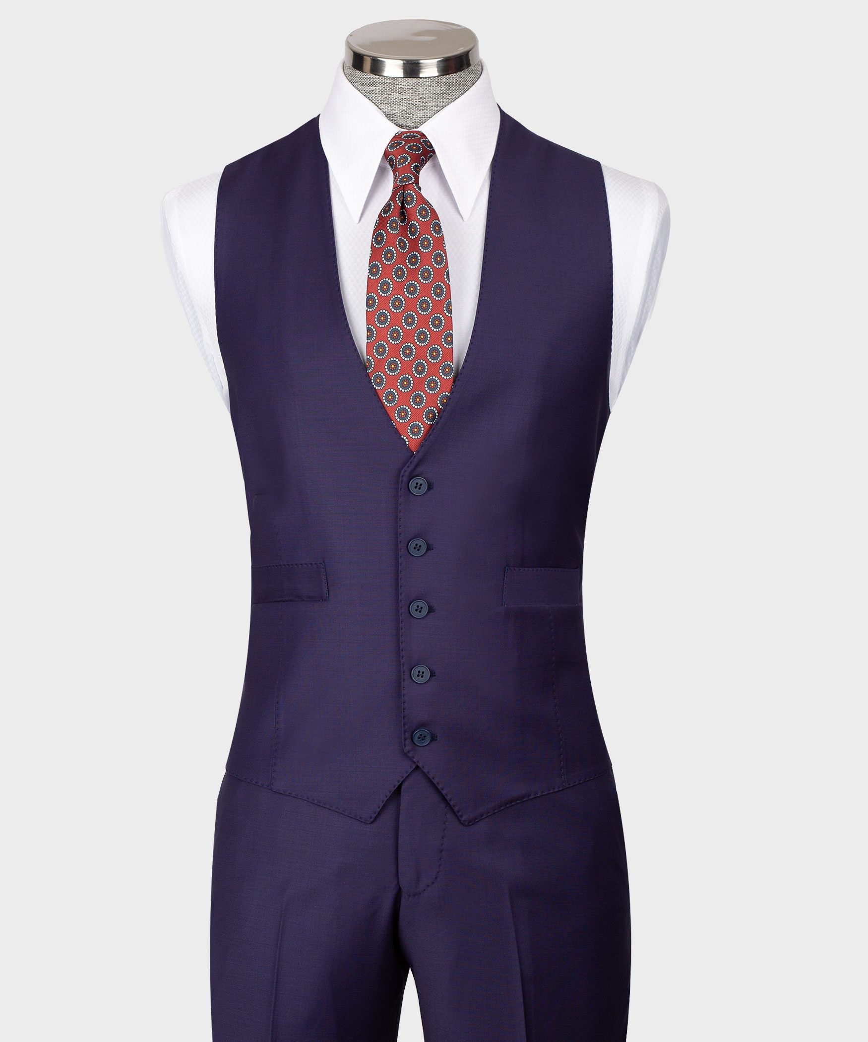 Violet Modern Fit Single-breasted Handmade