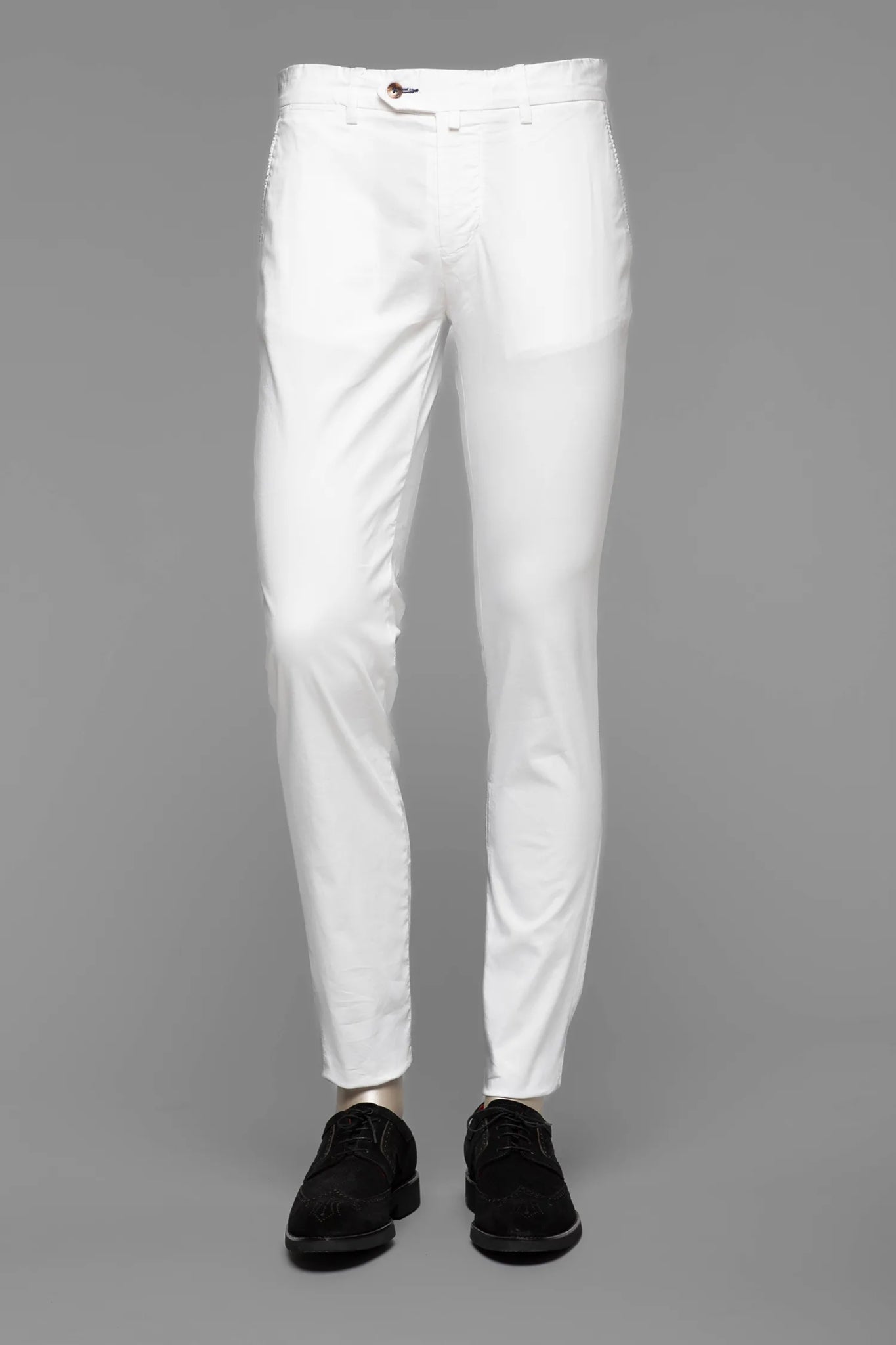 Weiße Slim Fit Chinos