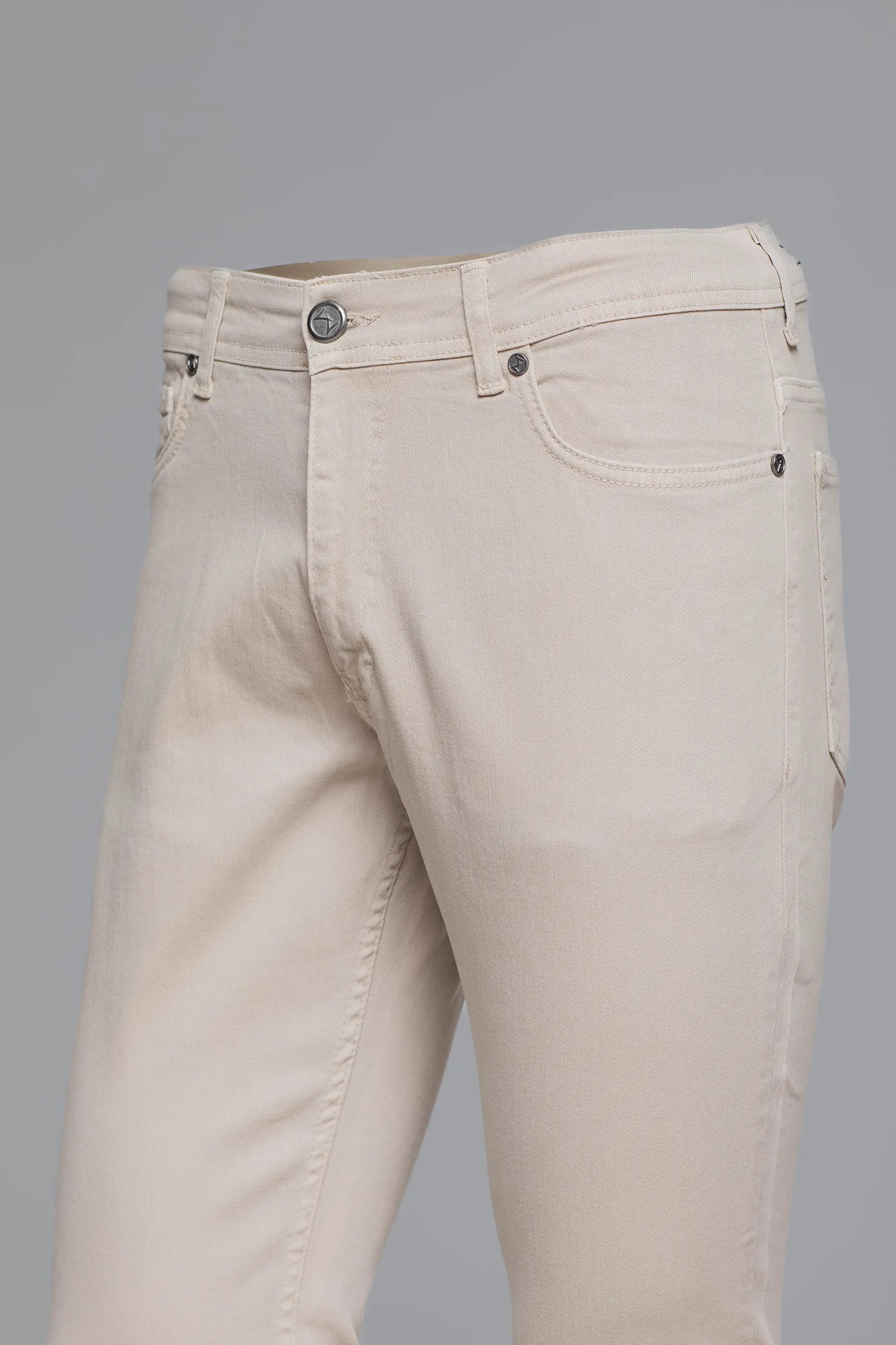 Beige Slim Fit Jeans