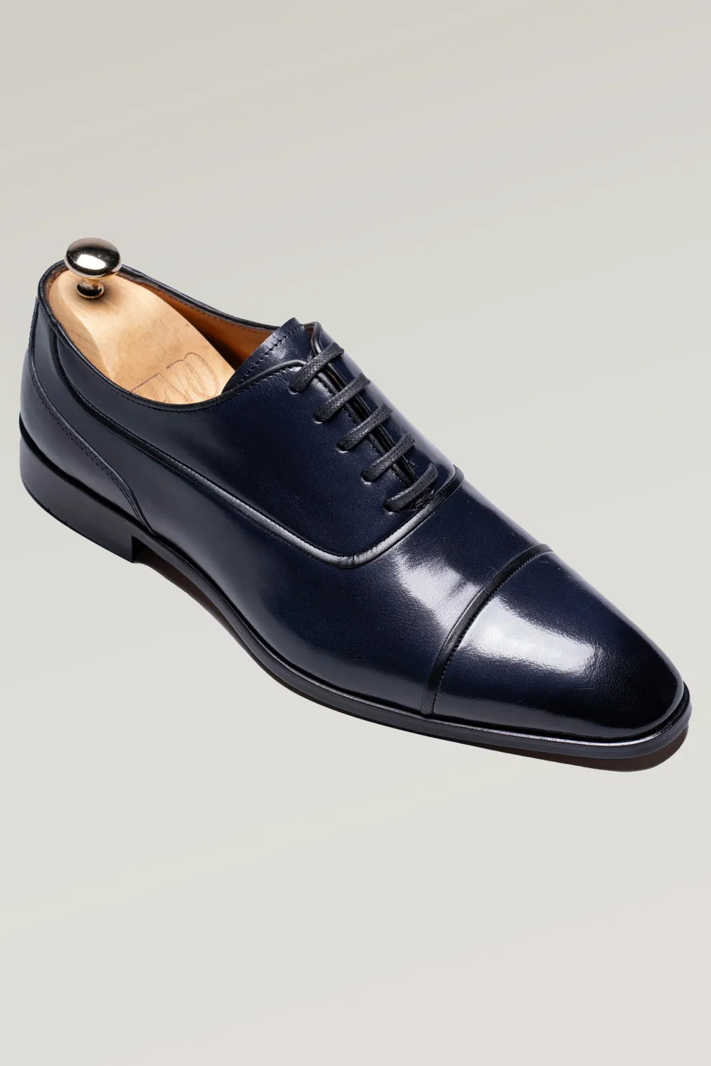 Oxford Schuh aus Büffelleder navy blau