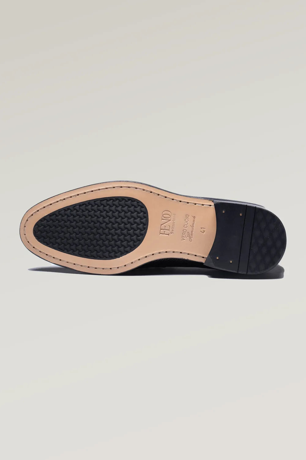 Schwarzes Hirschleder Horsebit Loafer-Schuh