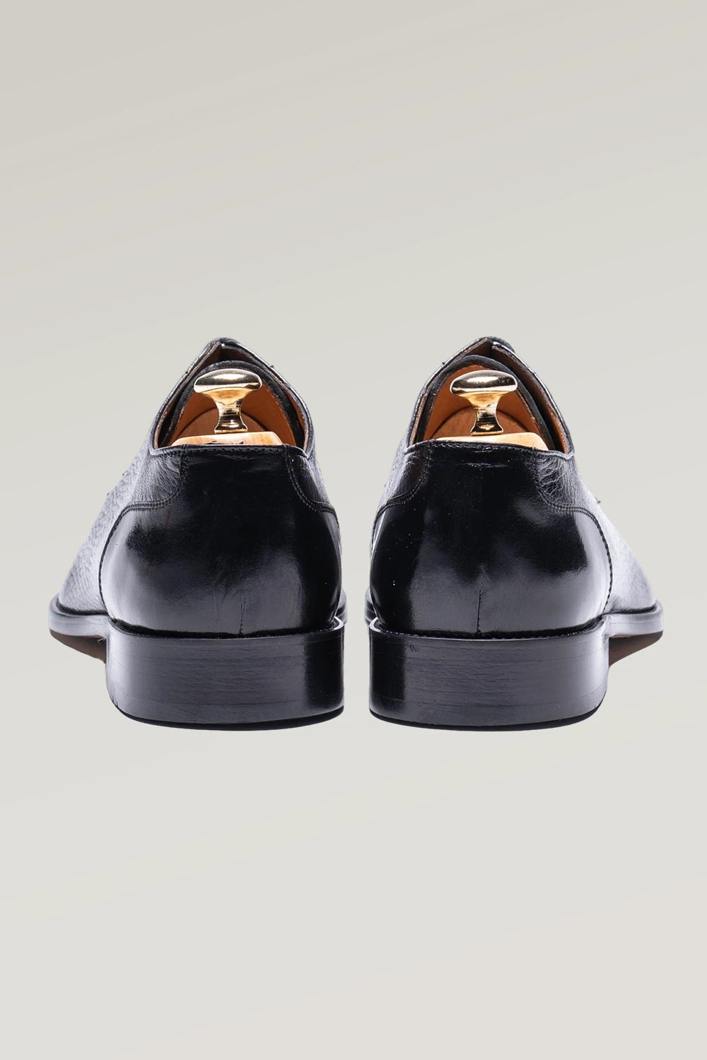 Schwarzer Hirschleder Derby-Schuh