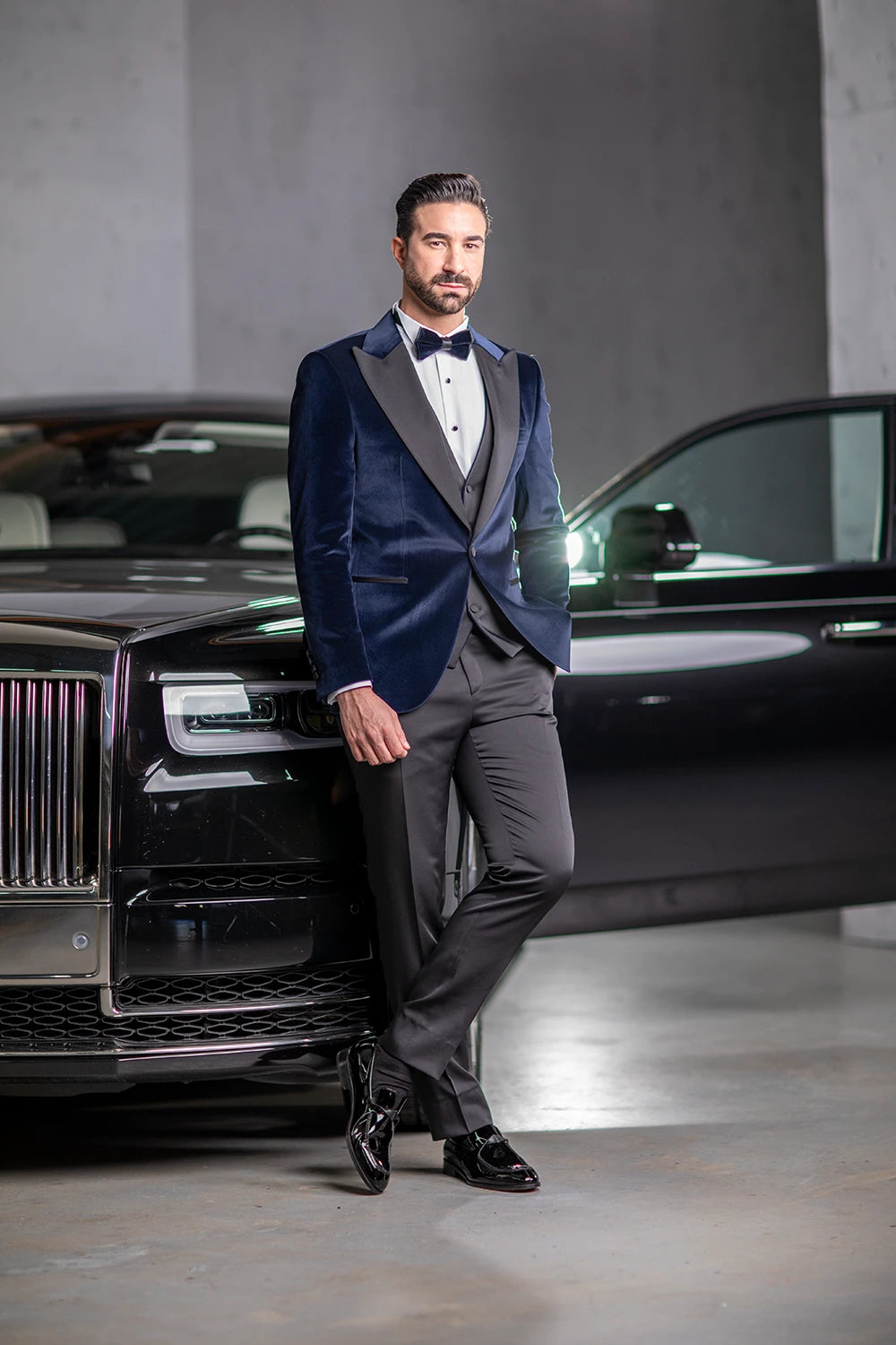 Navy Samt Smoking Herren – Eleganter Hochzeits- Galaanzug