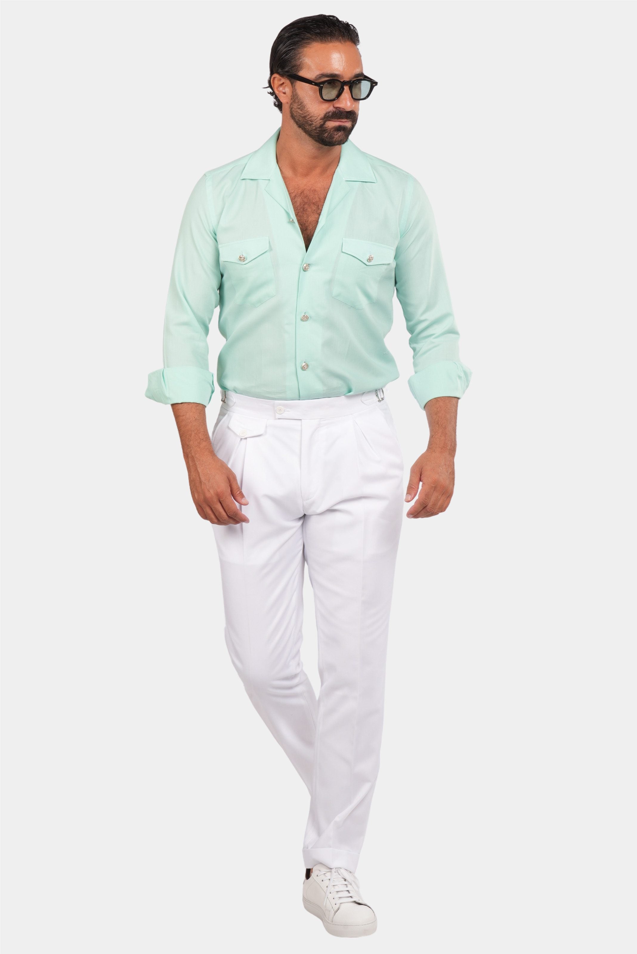 Turquoise safari shirt