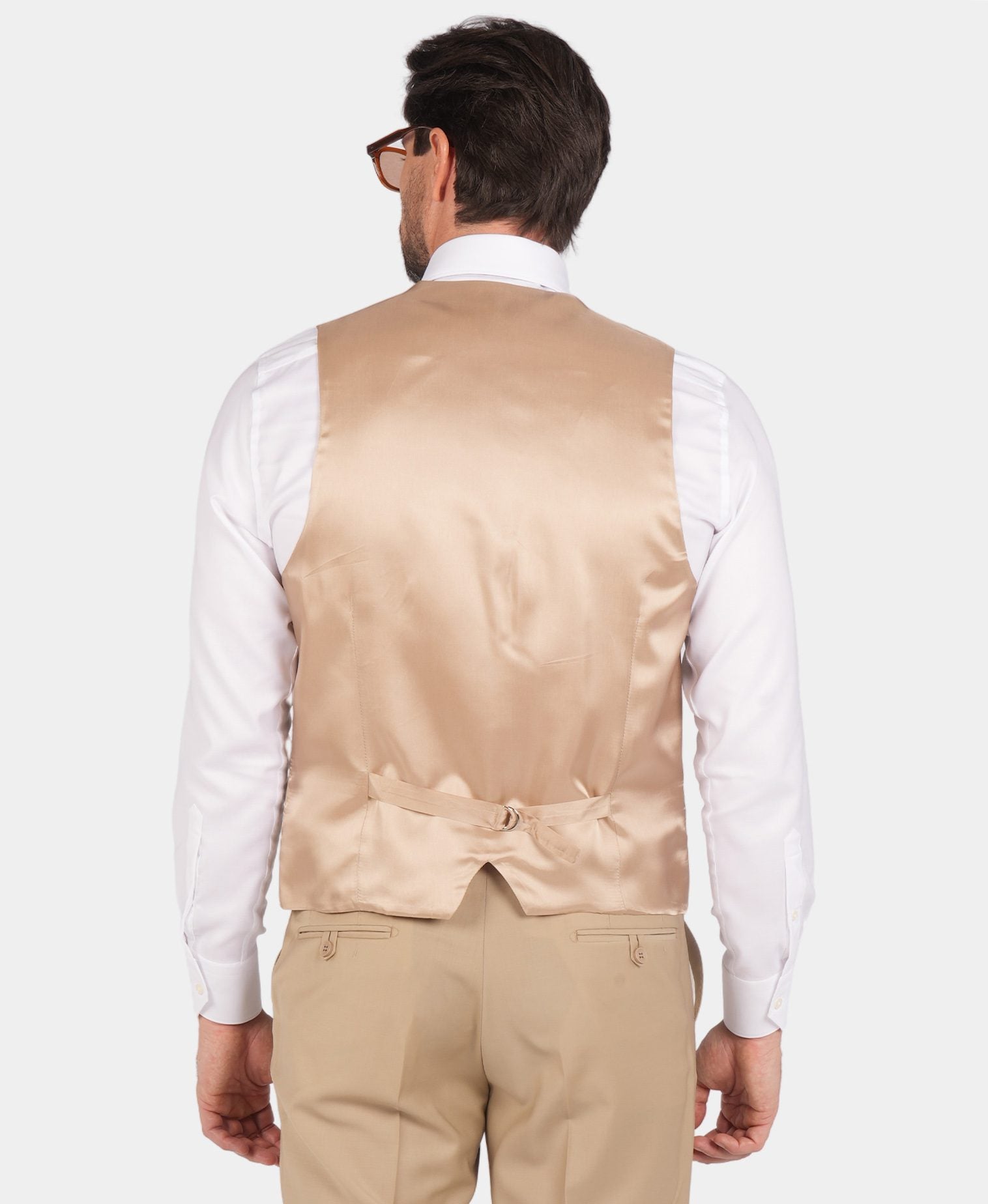 Beige Modern Fit Einreihiger Handarbeit