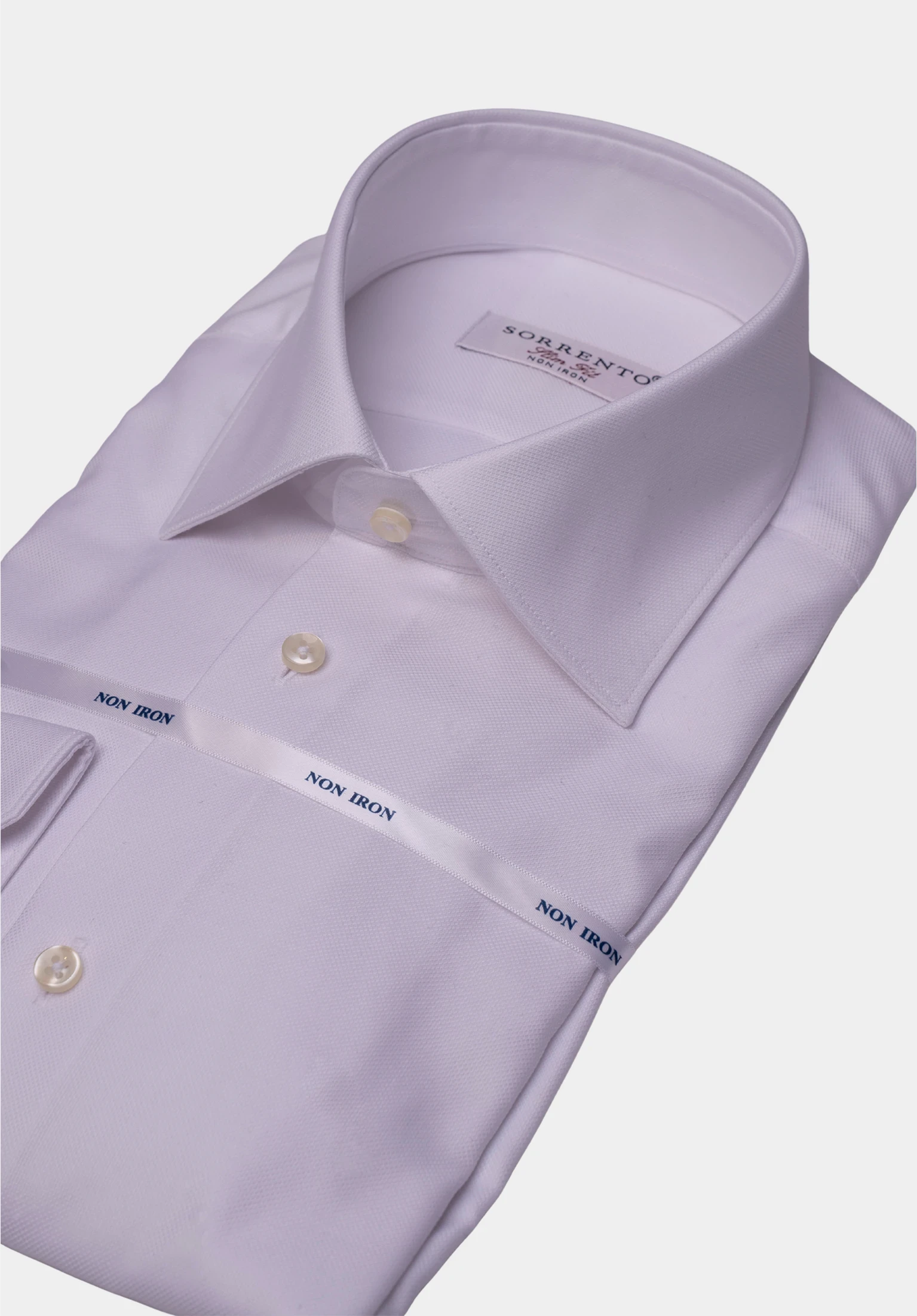 White cotton Oxford - non-iron