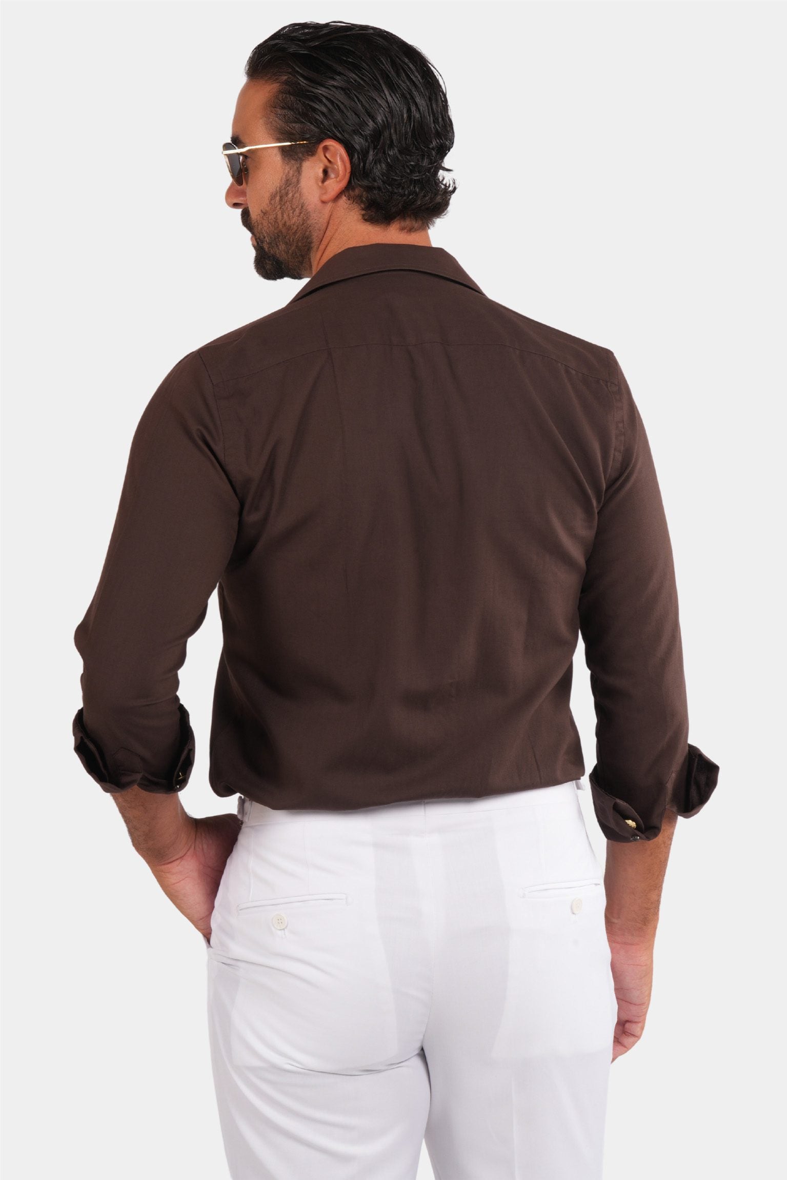 Braunes Safari-Hemd