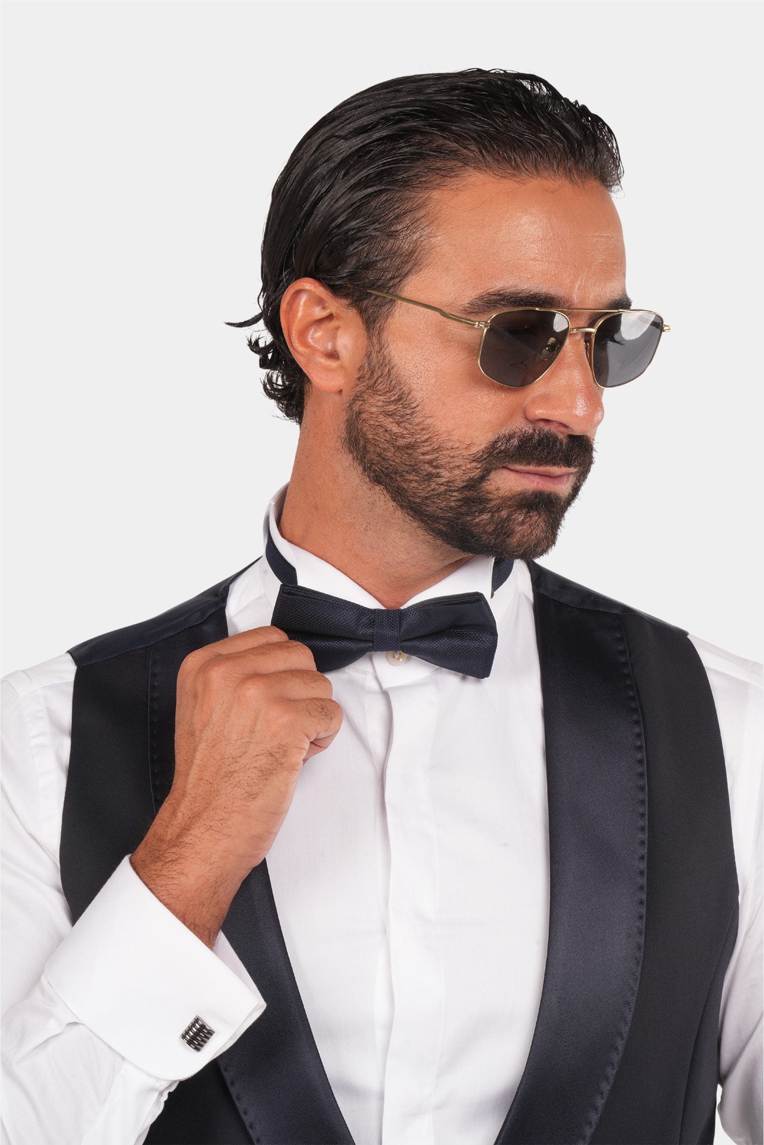 Dunkelblauer Slim Fit Einreiher Smoking Anzug