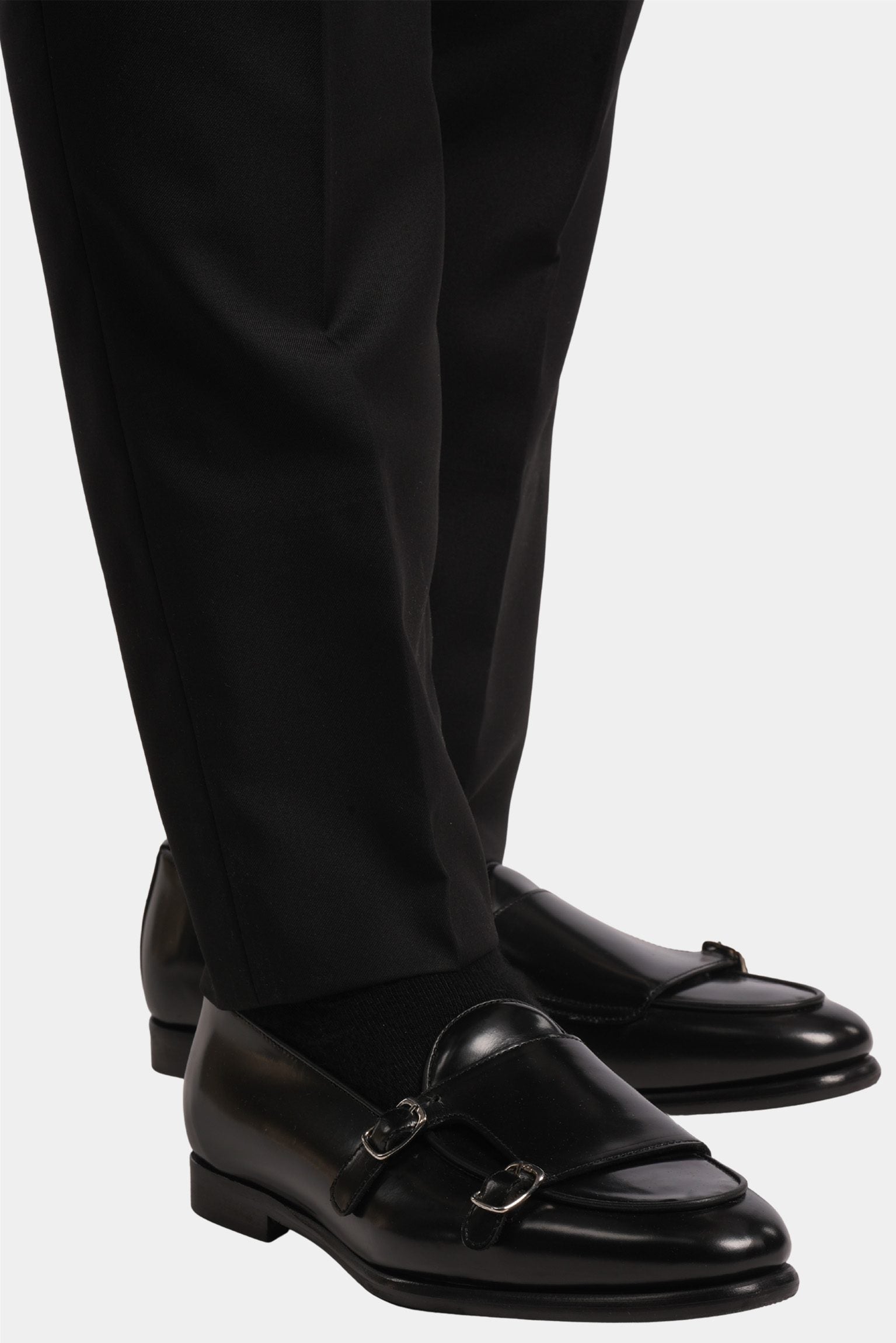 Schwarzer Slim Fit Doppelreihiger Smokinganzug