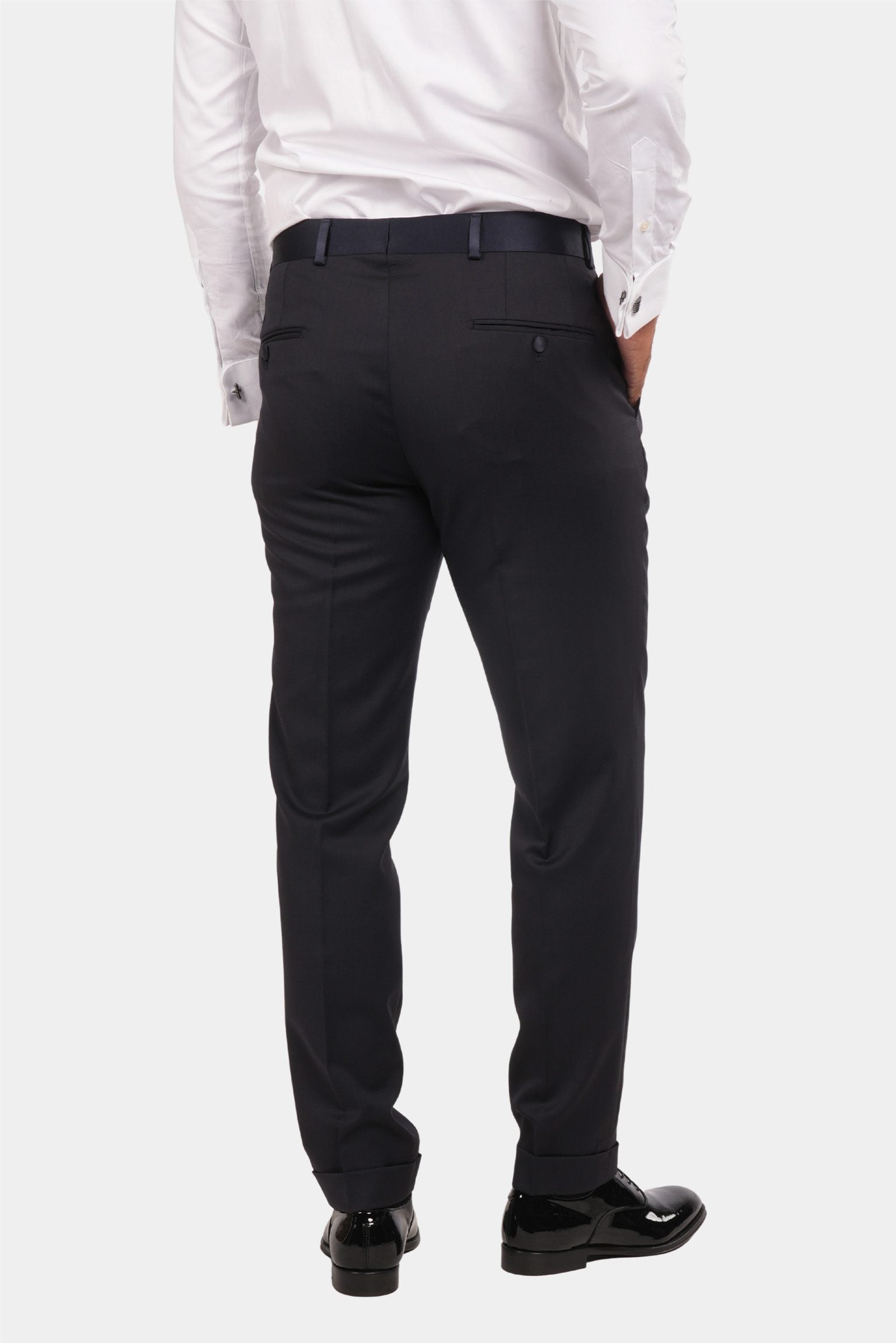 Dunkelblauer Slim Fit Einreiher Smoking-Anzug