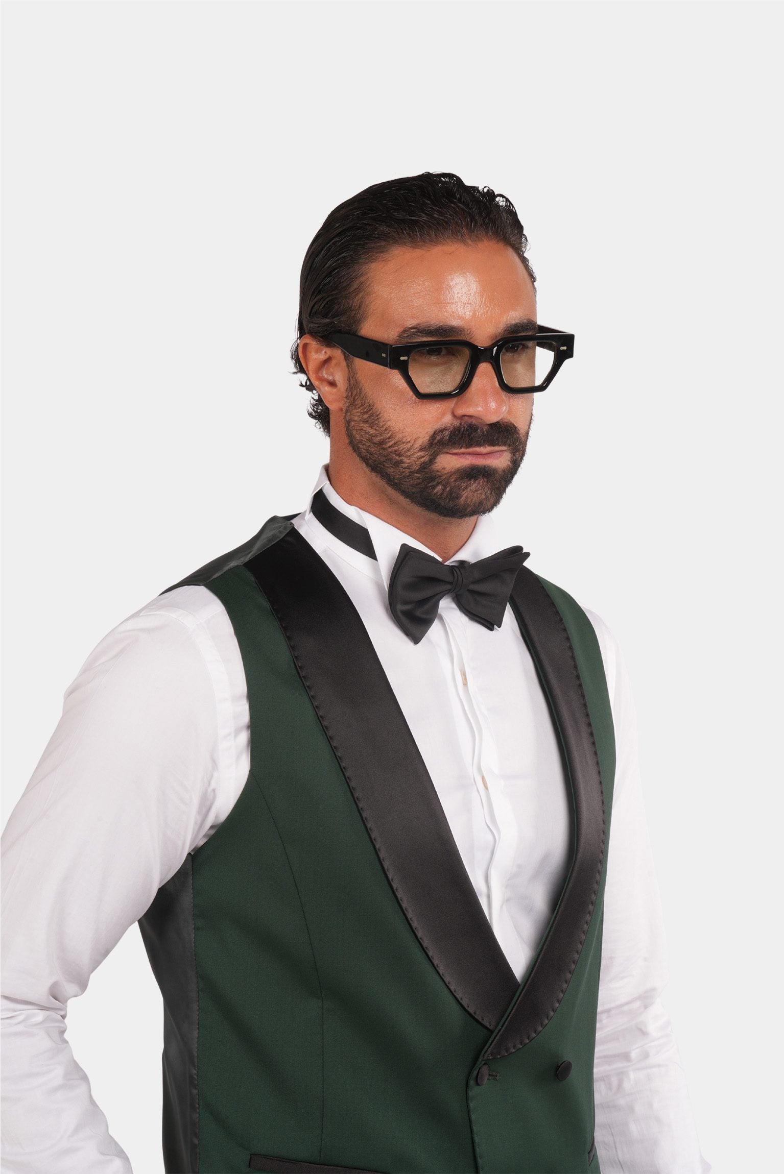Grüner Slim Fit Doppelreihiger Smokinganzug