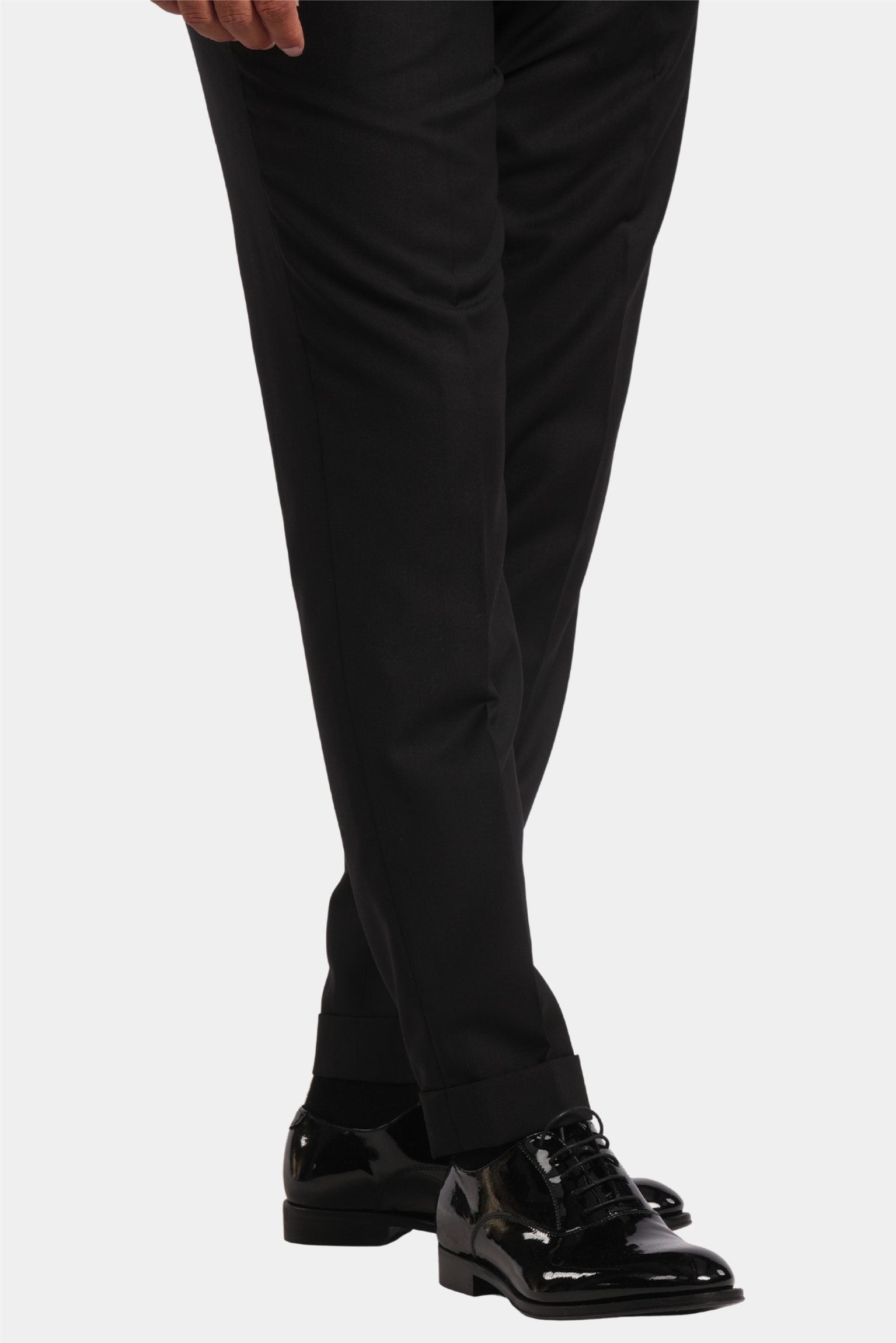 Schwarzer Slim Fit Einreiher Smokinganzug