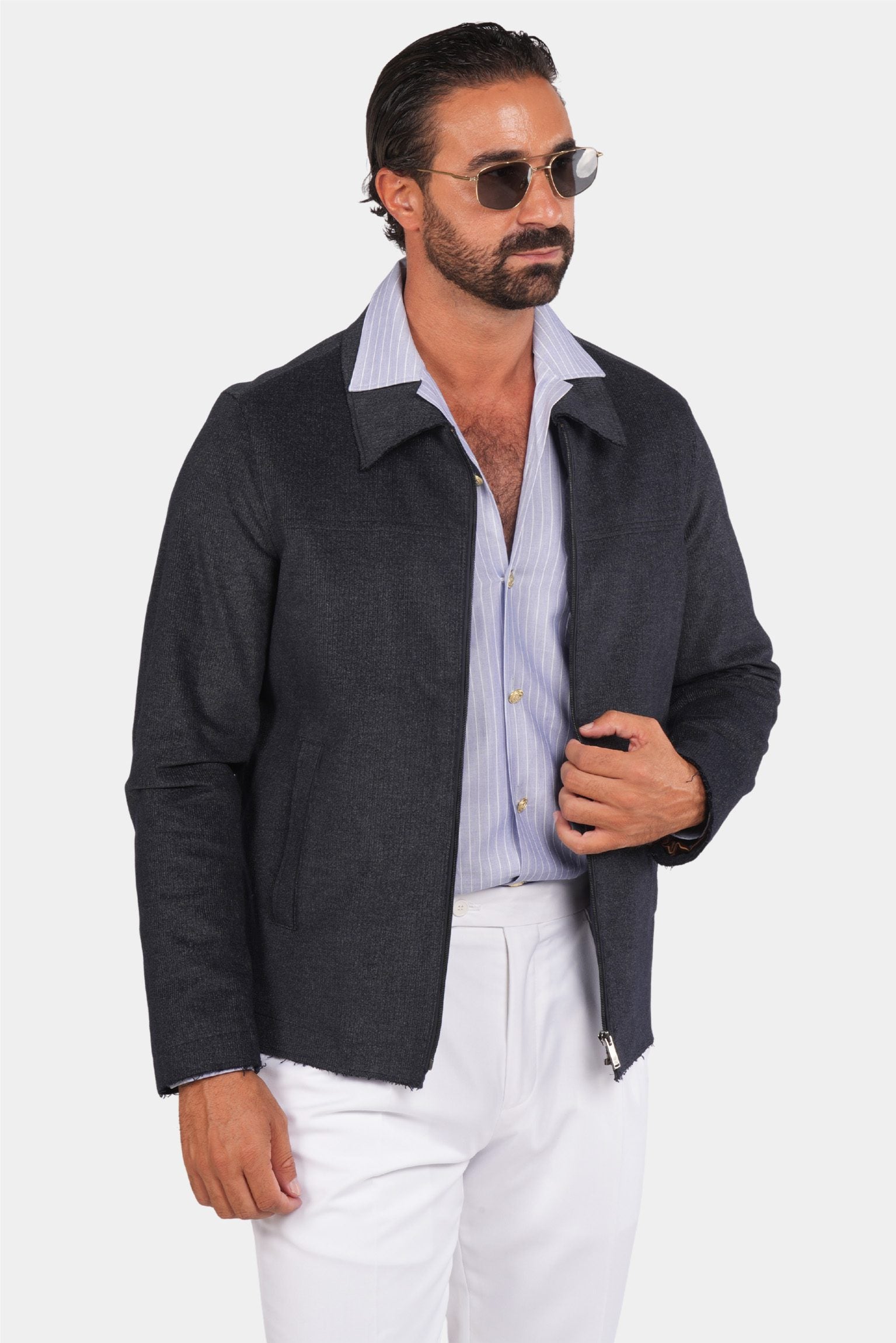 Marineblaue italienische Jacke