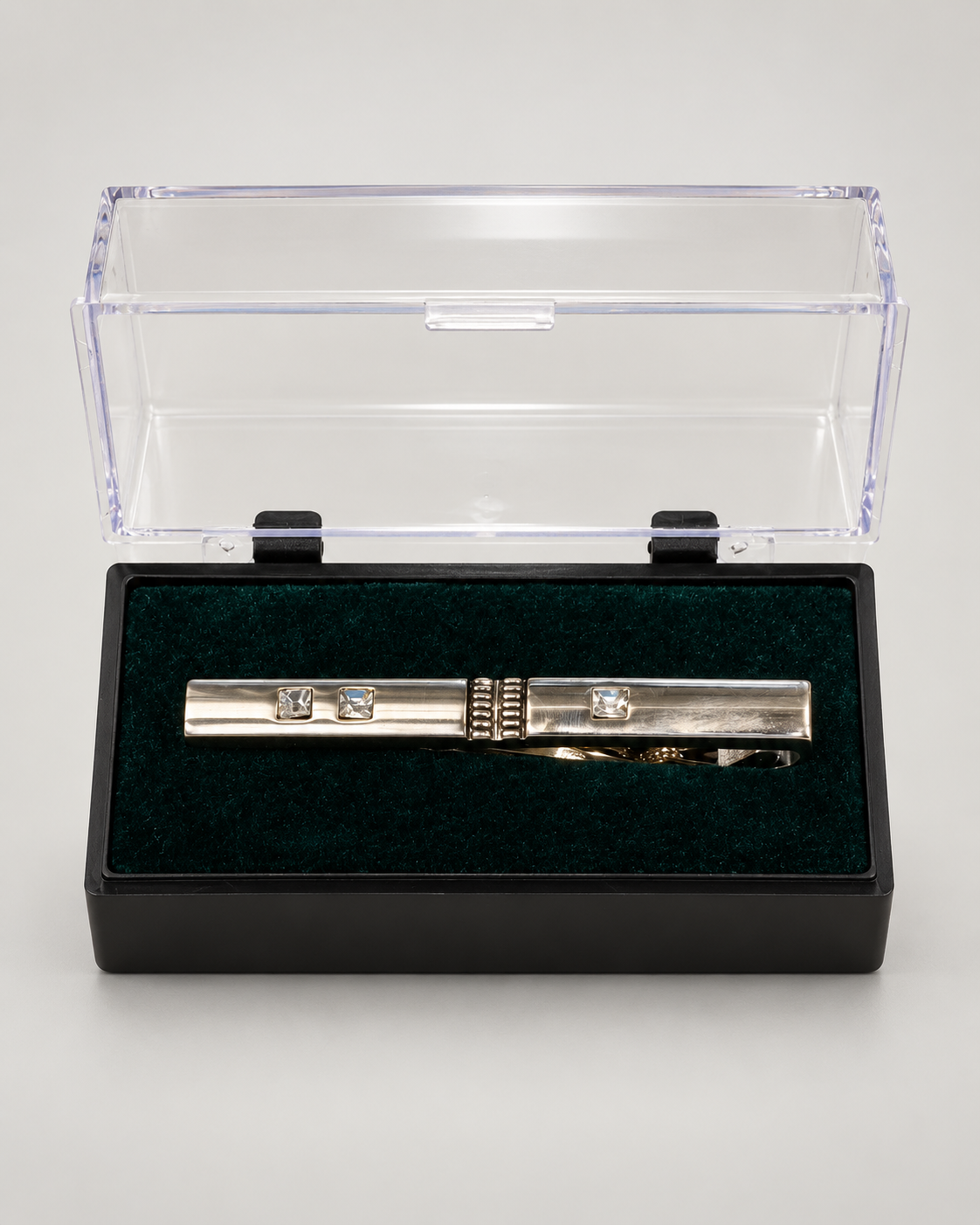 Acireale tie clips in silver and gold
