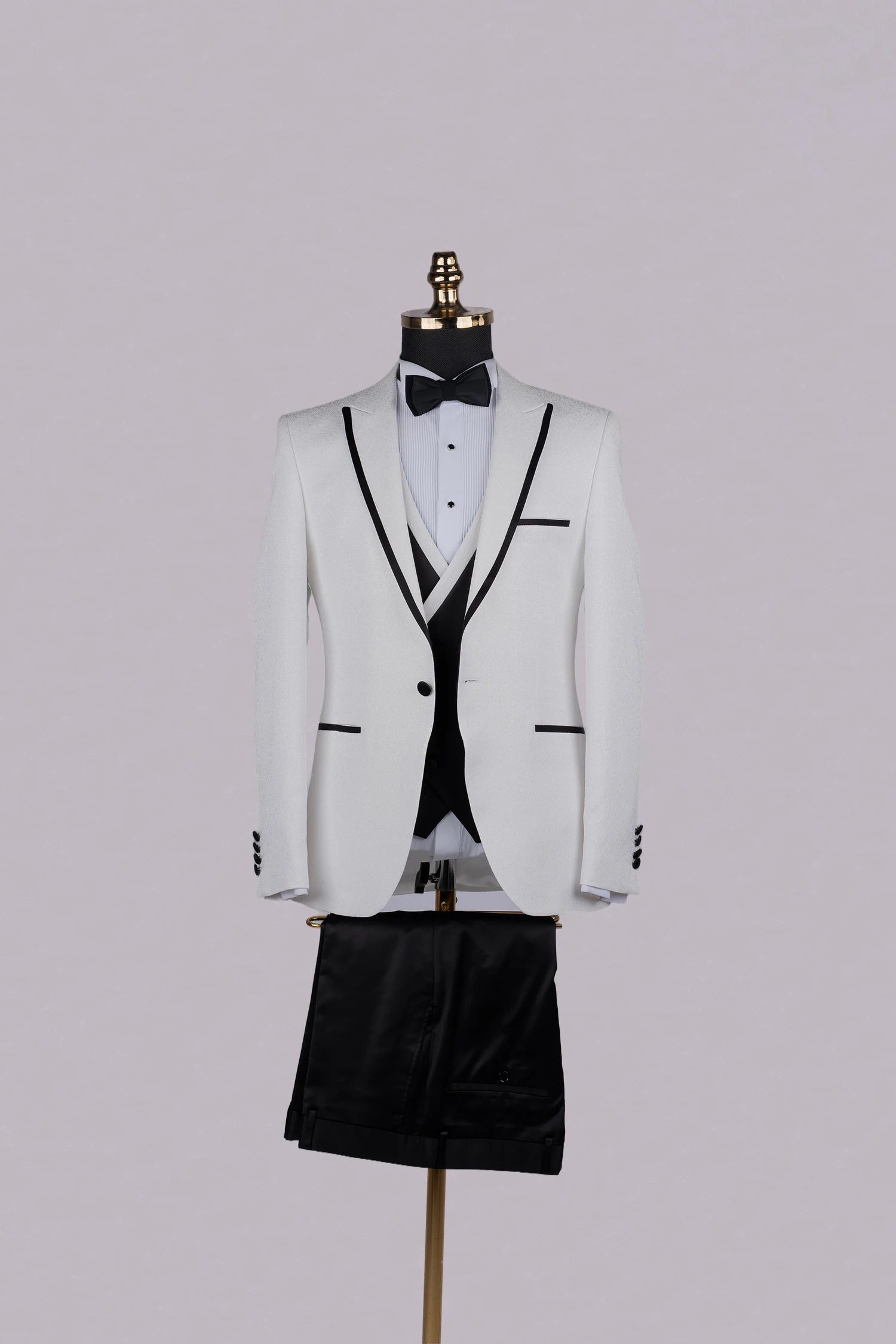 Adenau white tuxedo suit