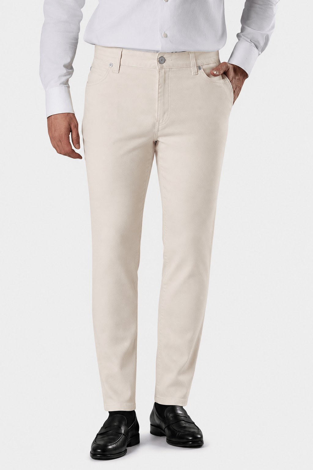 Beige Slim Fit Jeans