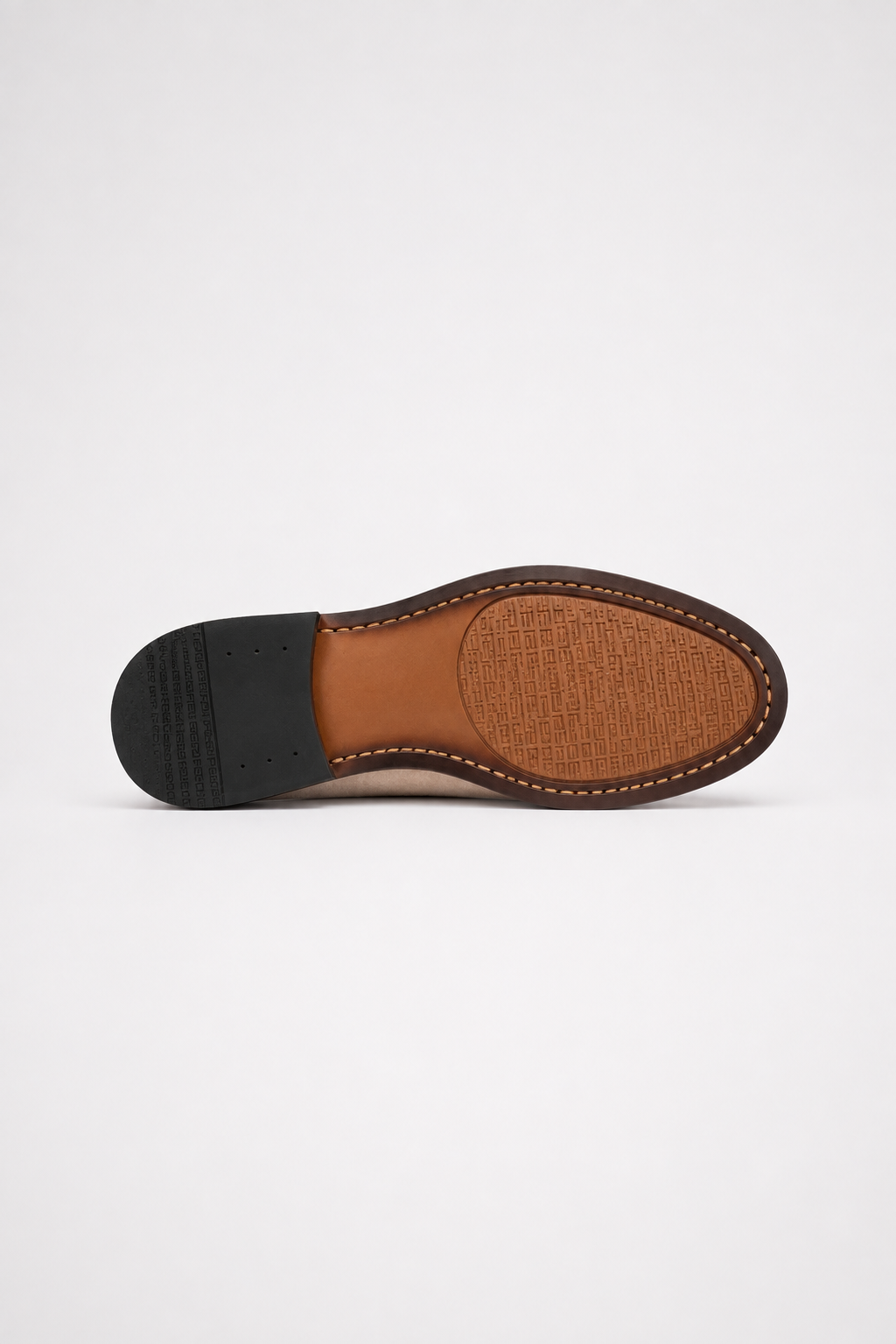 Beiger Tassel-Loafer aus Veloursleder