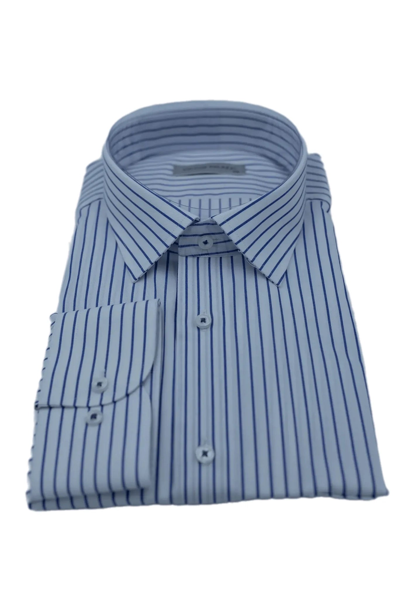 Blue striped modern fit shirt