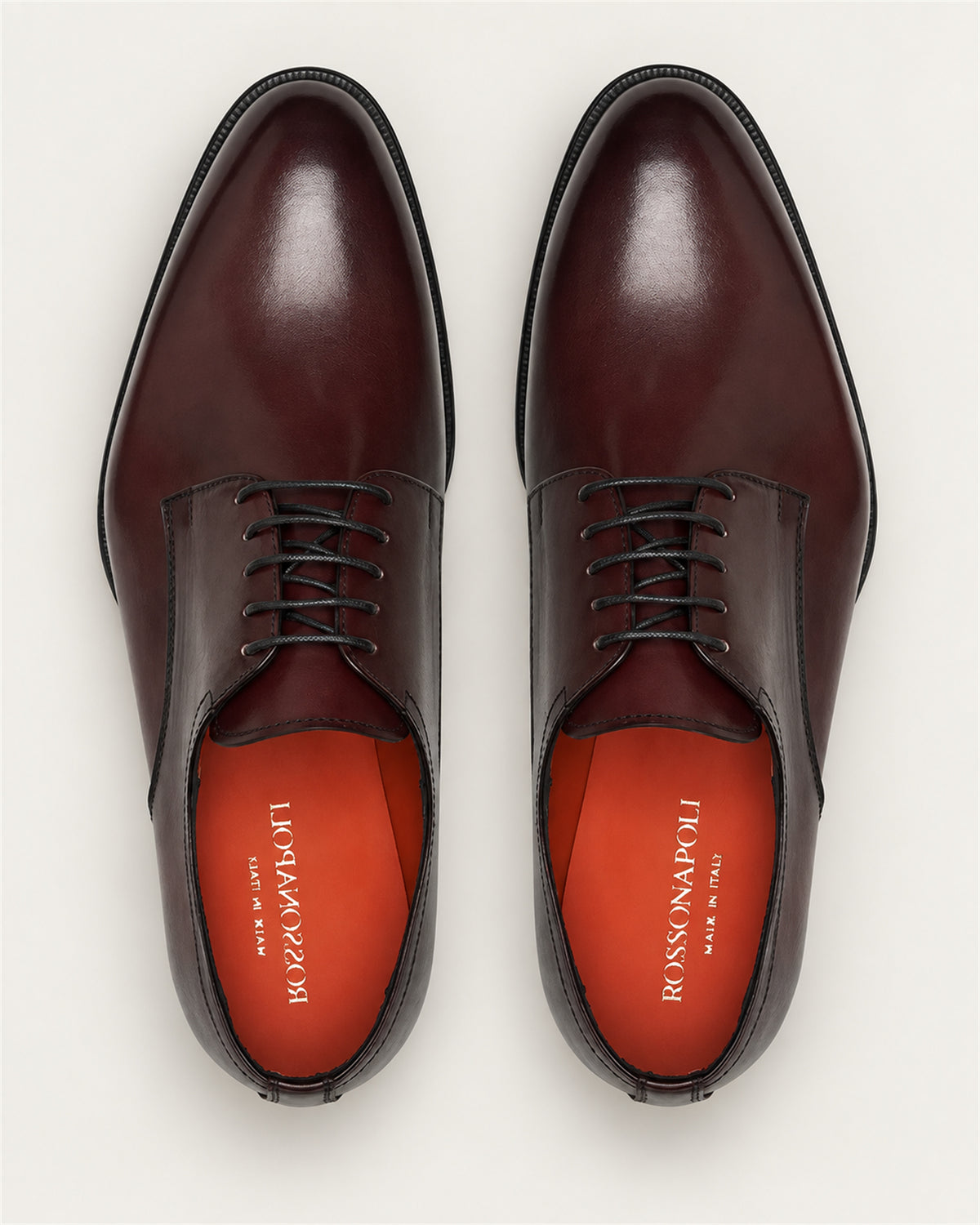 Bordeaux leather derby shoe