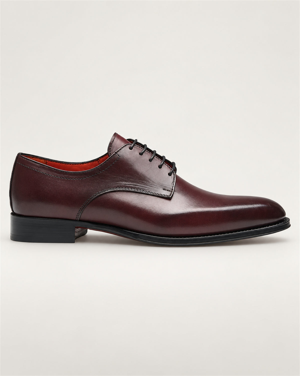 Bordeaux Leder Derby-Schuh