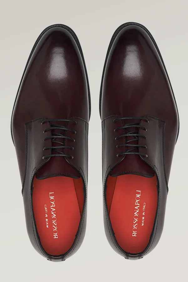 Bordeaux leather derby shoe