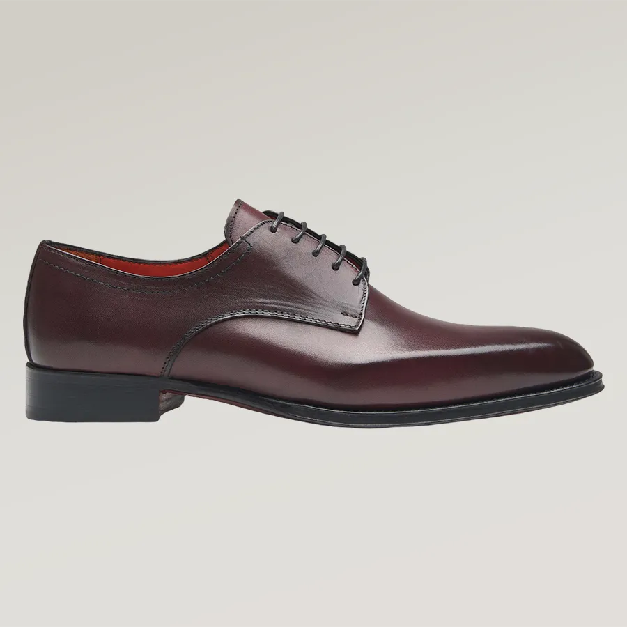 Bordeaux leather derby shoe