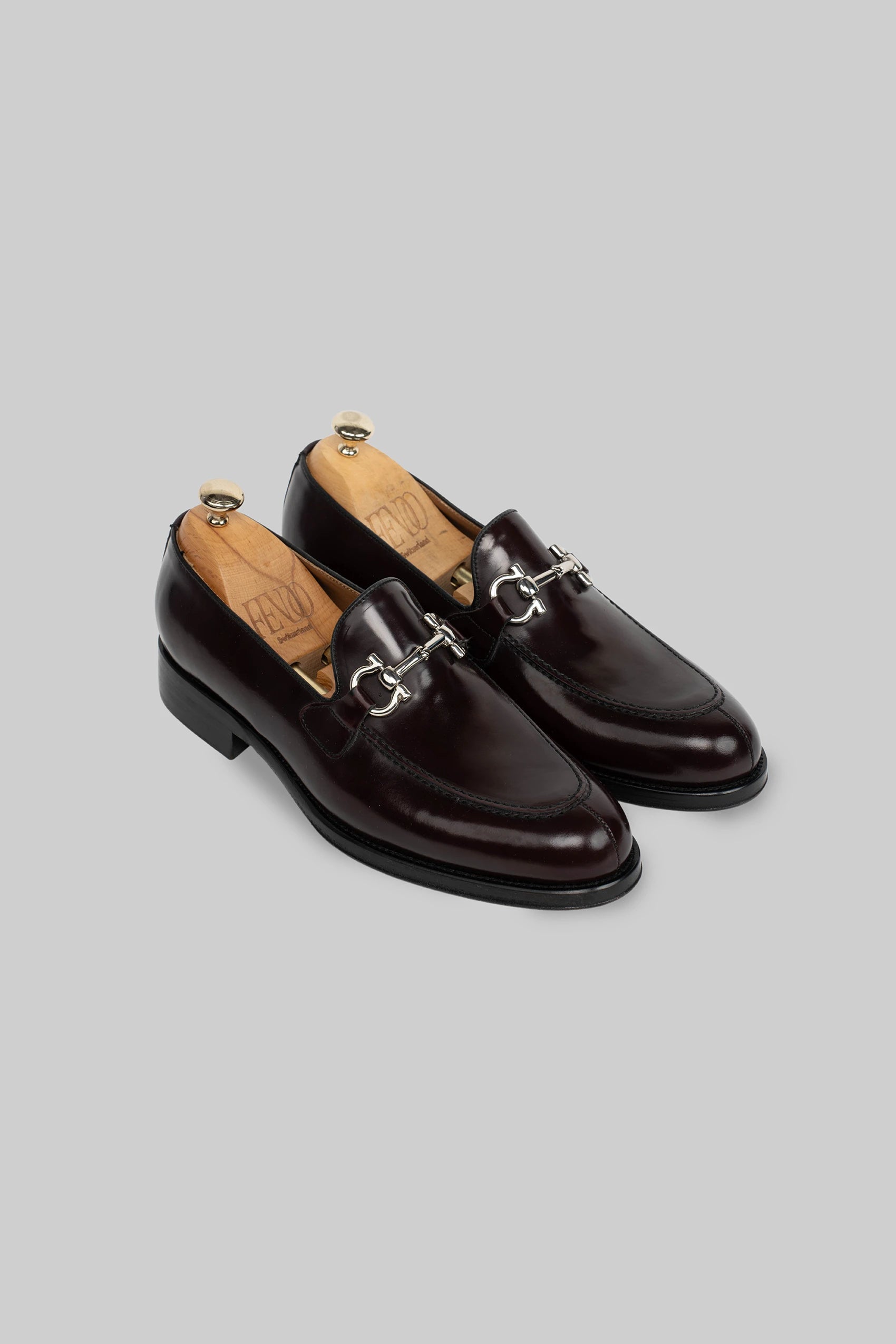 Bordeaux Leder Horsebit Loafer