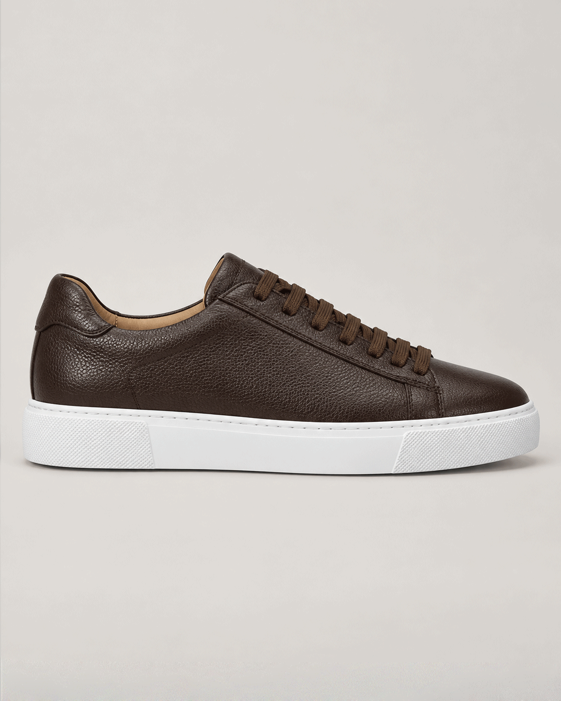 Brown deer leather sneakers