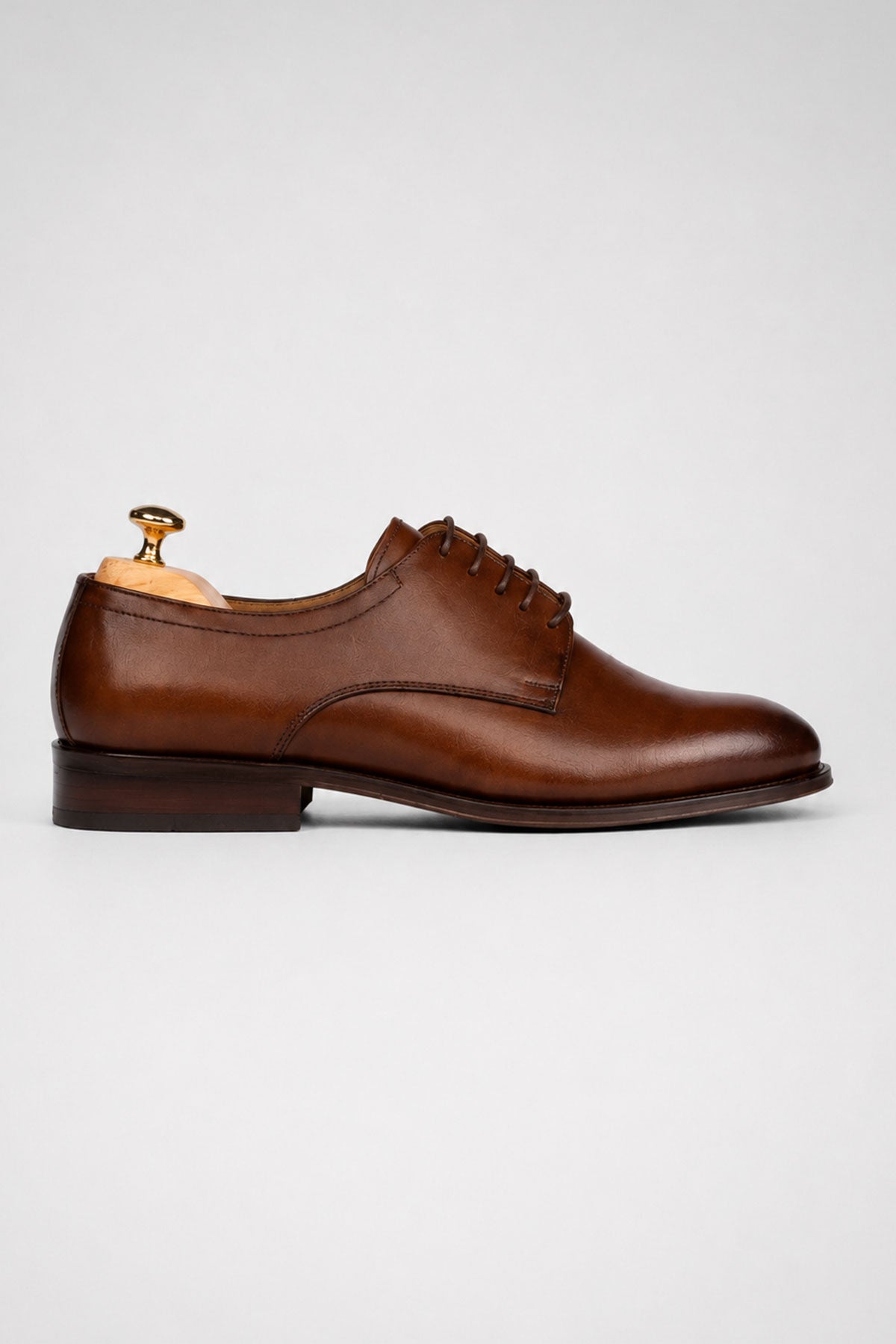 Brown calf leather Derby shoes