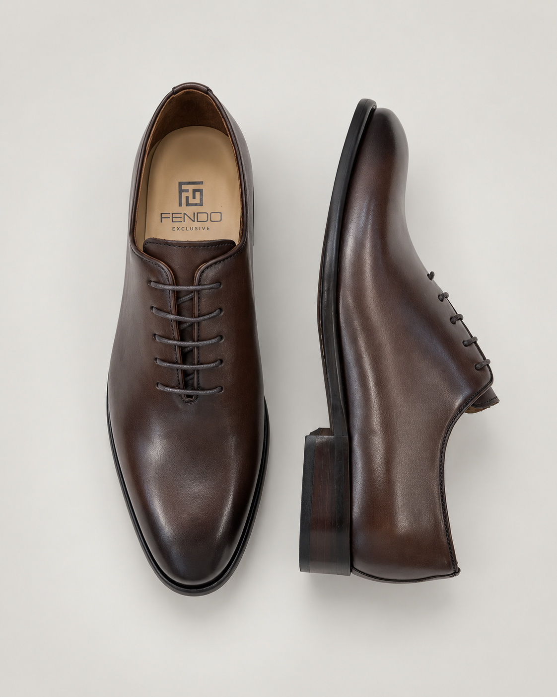 Braune Oxford-Schuhe aus Kalbsleder