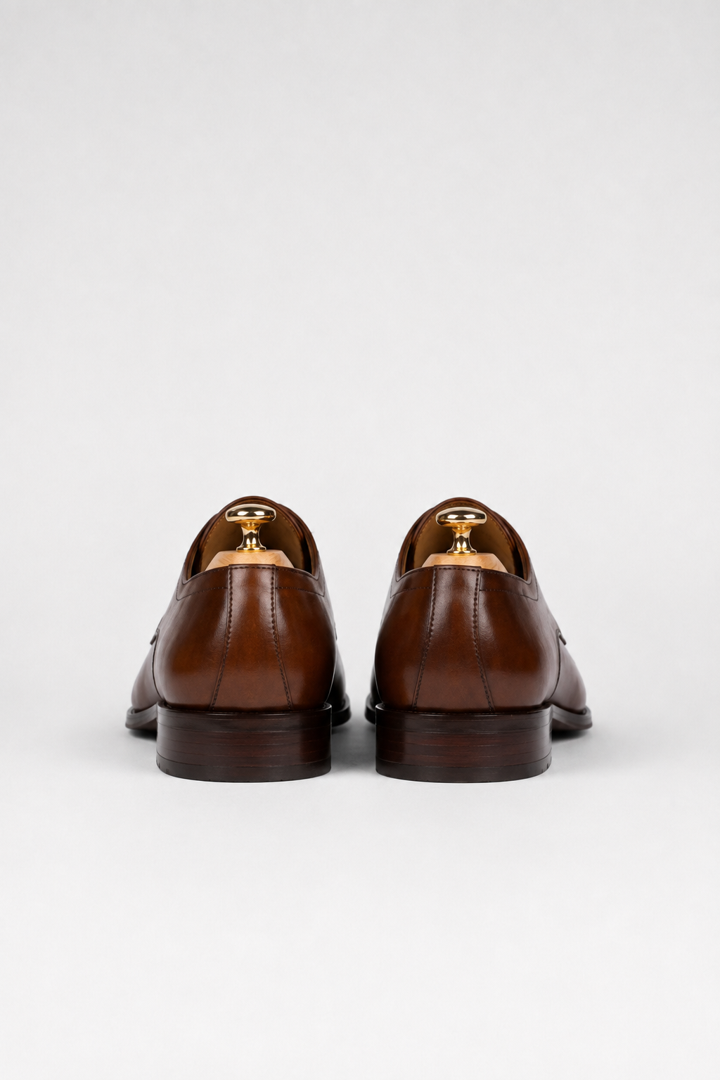 Brown calf leather Derby shoes